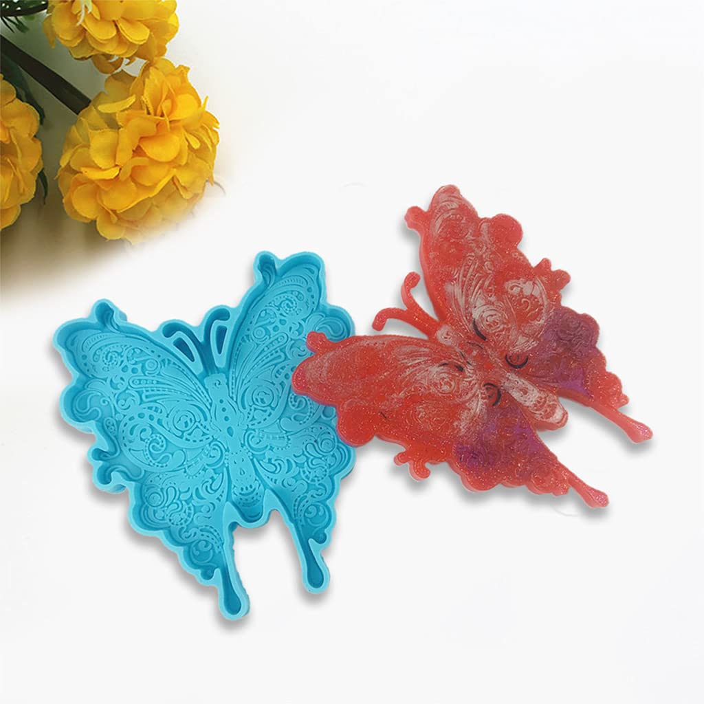 Butterfly Silicone Resin Molds for Coasters, Trays & Wine Racks - Epoxy Casting Molds for DIY Faux Agate Decor - Perfect for Home Decor, Craft Projects & Gift Making