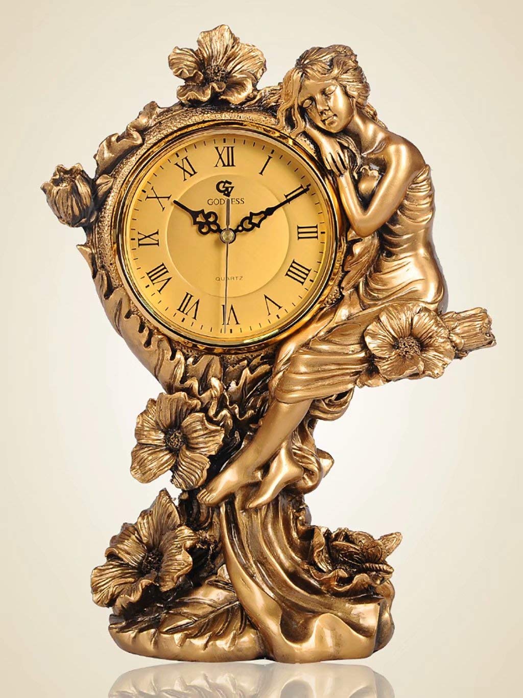 European-Style Floor Clock - Eco-Friendly Resin Wall Clock for Bedroom, Living Room & Office Decor | Perfect for Home, Office & Gift Giving