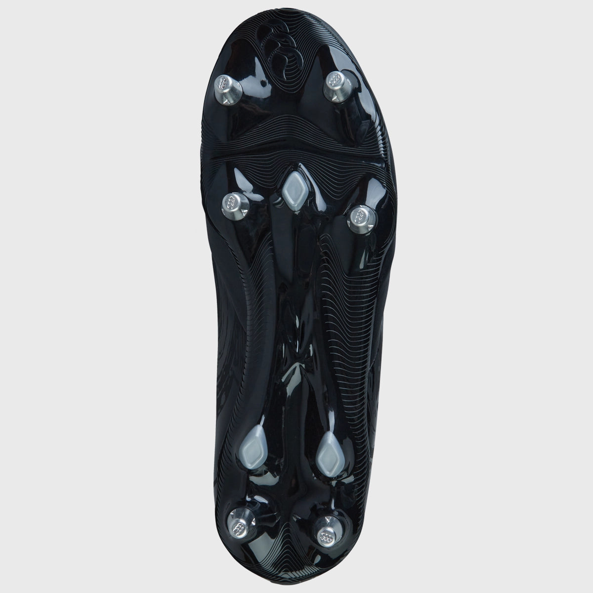 Canterbury Phoenix Genesis Team SG Rugby Boots for Men - Black/Silver - Durable Cleats for Rugby Matches & Training