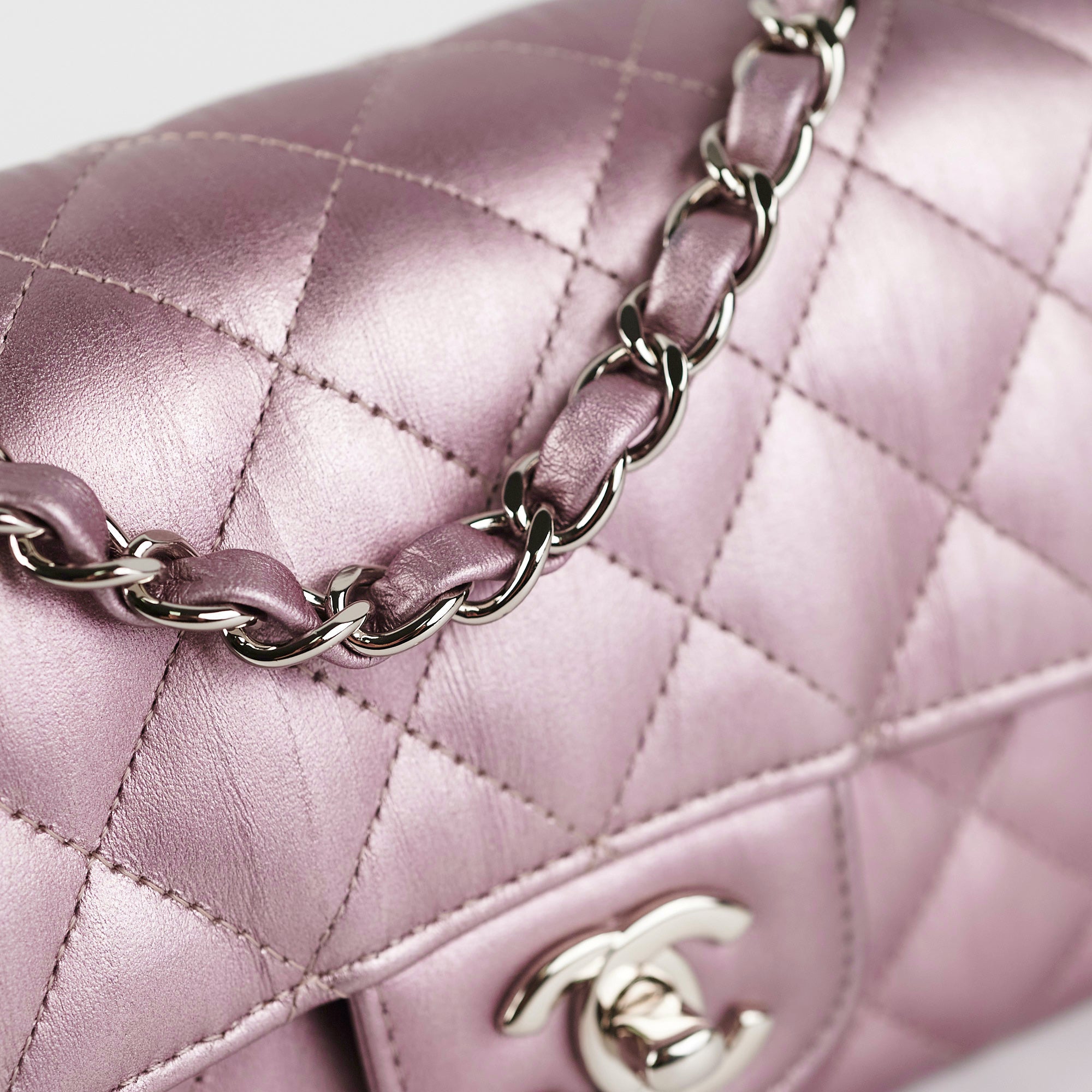 Chanel Mini Rectangular Iridescent Purple Crossbody Bag - Luxury Designer Handbag for Women | Perfect for Evening Parties, Date Nights & Special Occasions