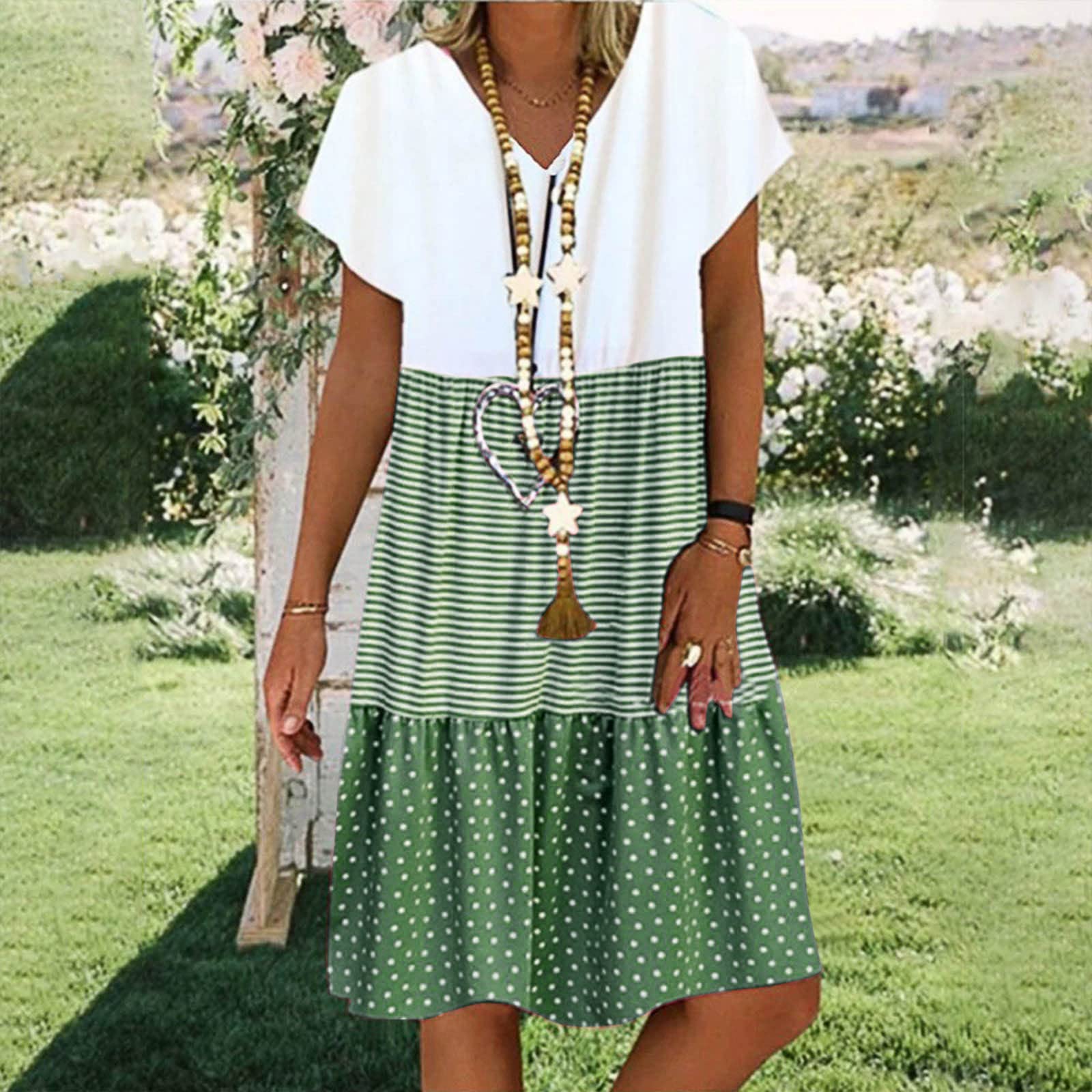 Plus Size Casual Shirt Dresses for Women 2024 | Short Sleeve Midi Boho Sun Dress for Summer Beach & Vacation | Perfect for Outdoor Parties, Travel & Casual Wear