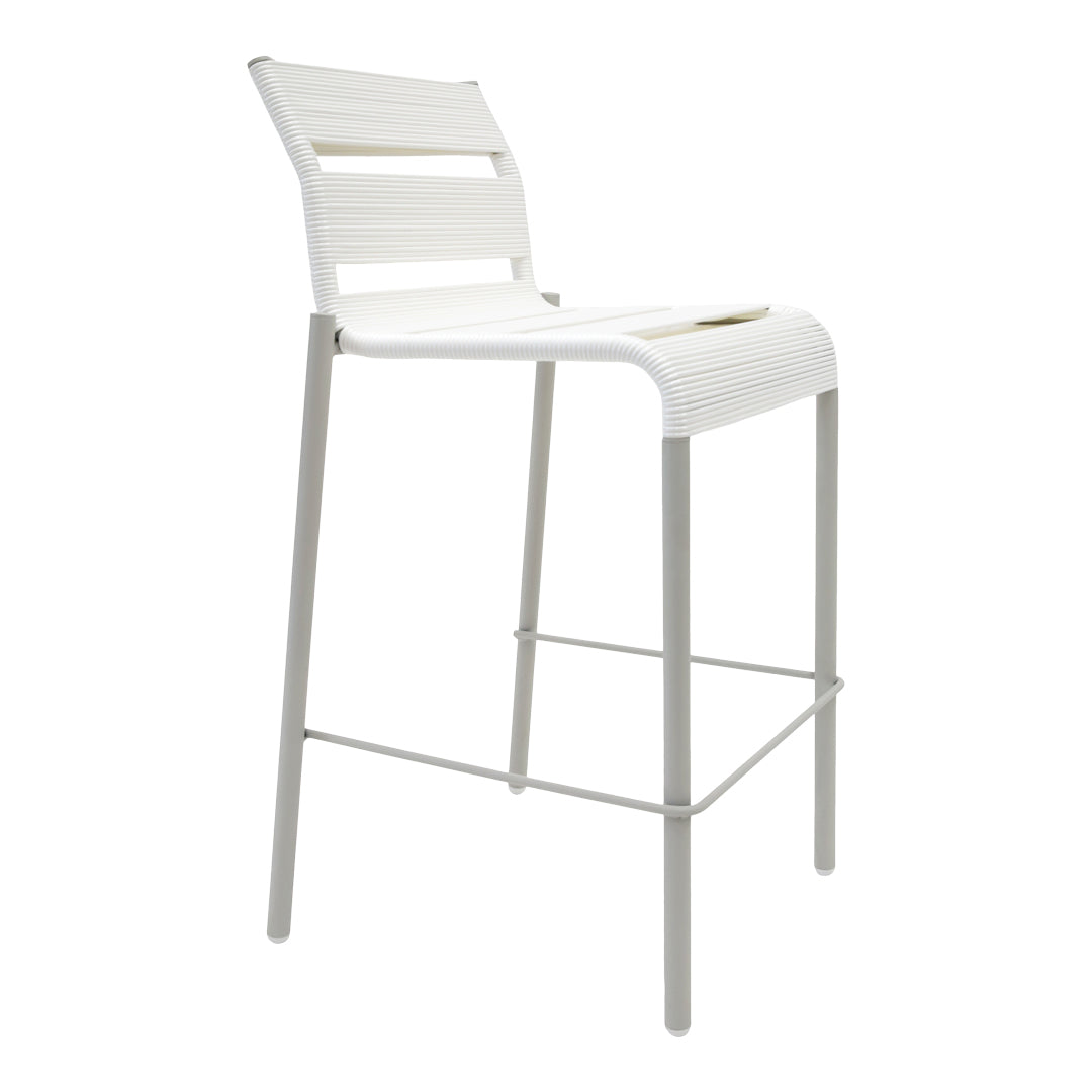 Barcelonette Outdoor Counter Stool - Weather-Resistant Bar Stool for Patio, Deck, or Poolside - Adjustable Height & Comfortable Back Support