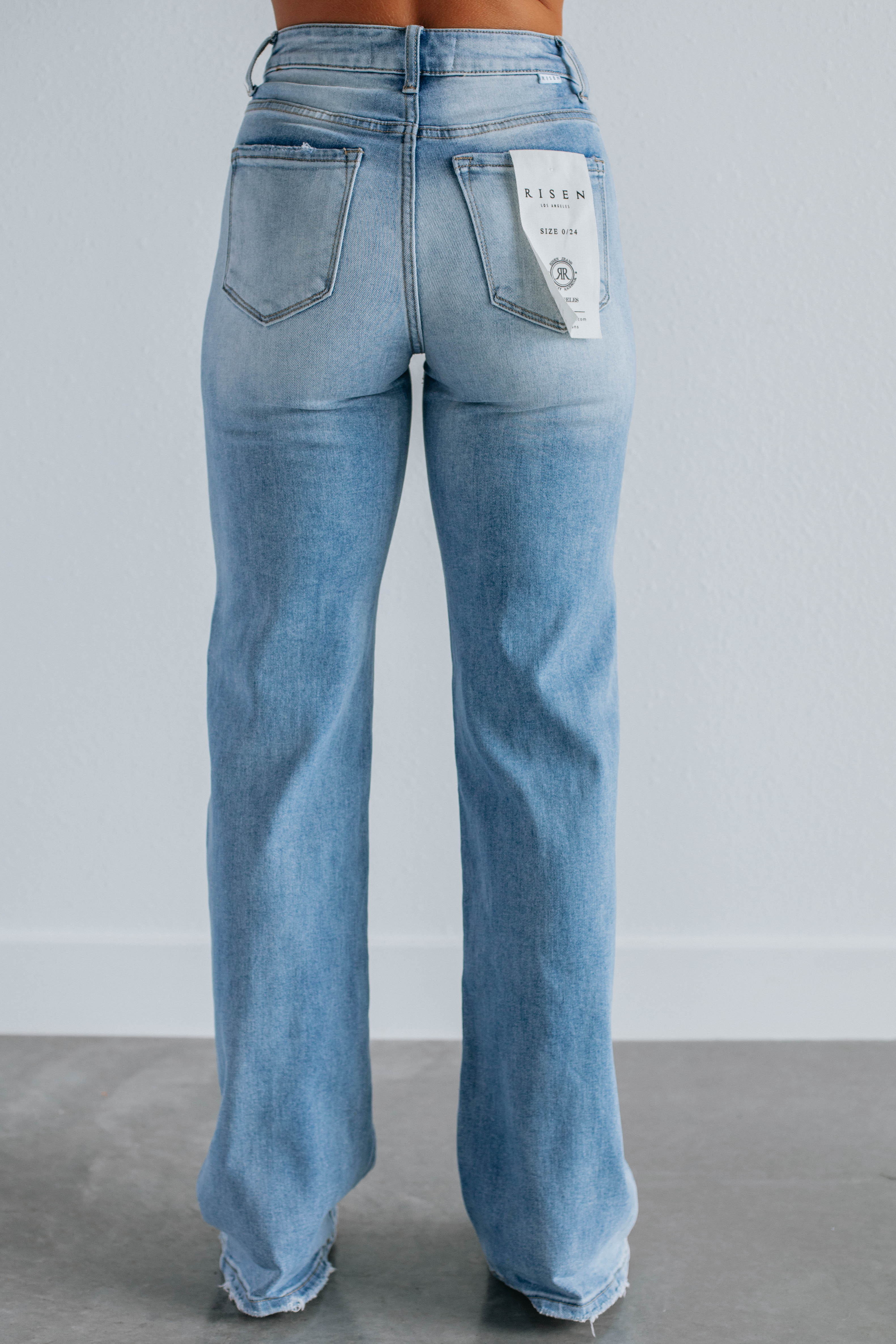 Jenea Risen Jeans - Medium Wash Distressed Denim Pants for Women | Comfortable & Stylish for Casual Wear, Dating, and Office Outfits
