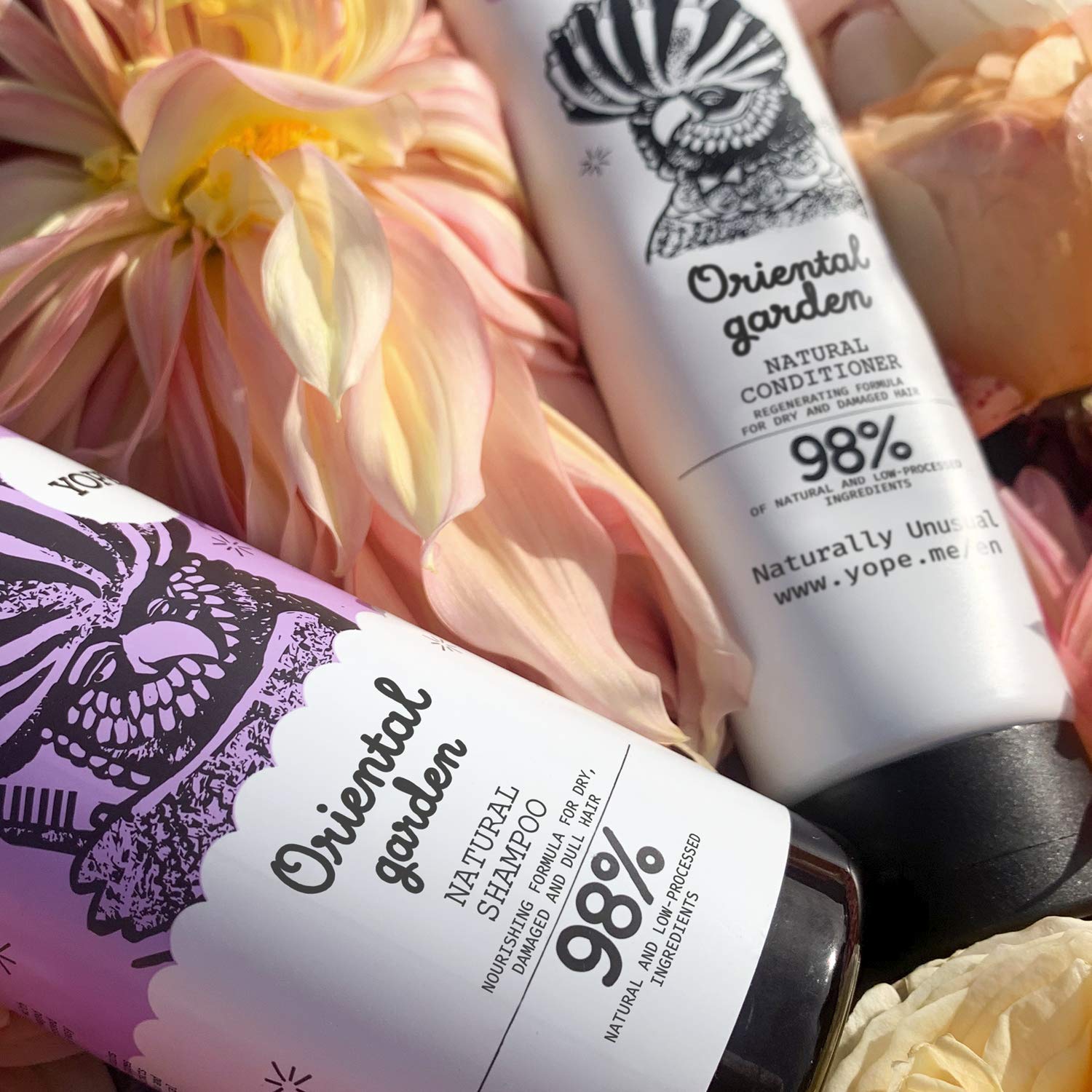 Yope Natural Shampoo - Oriental Garden Scent | Vegan, Paraben & SLS Free | Cruelty-Free Hair Care (300ml) | Nourishing & Moisturizing for All Hair Types | Perfect for Daily Use & Sensitive Scalp