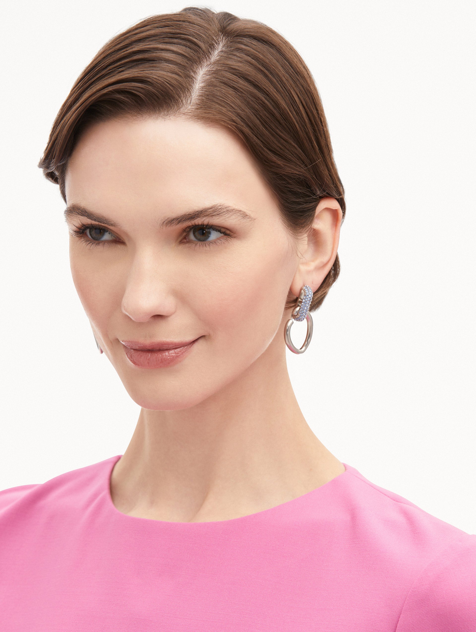 Pavé O Drop Earrings - Elegant Cubic Zirconia Dangle Earrings for Women | Perfect for Weddings, Parties & Evening Events