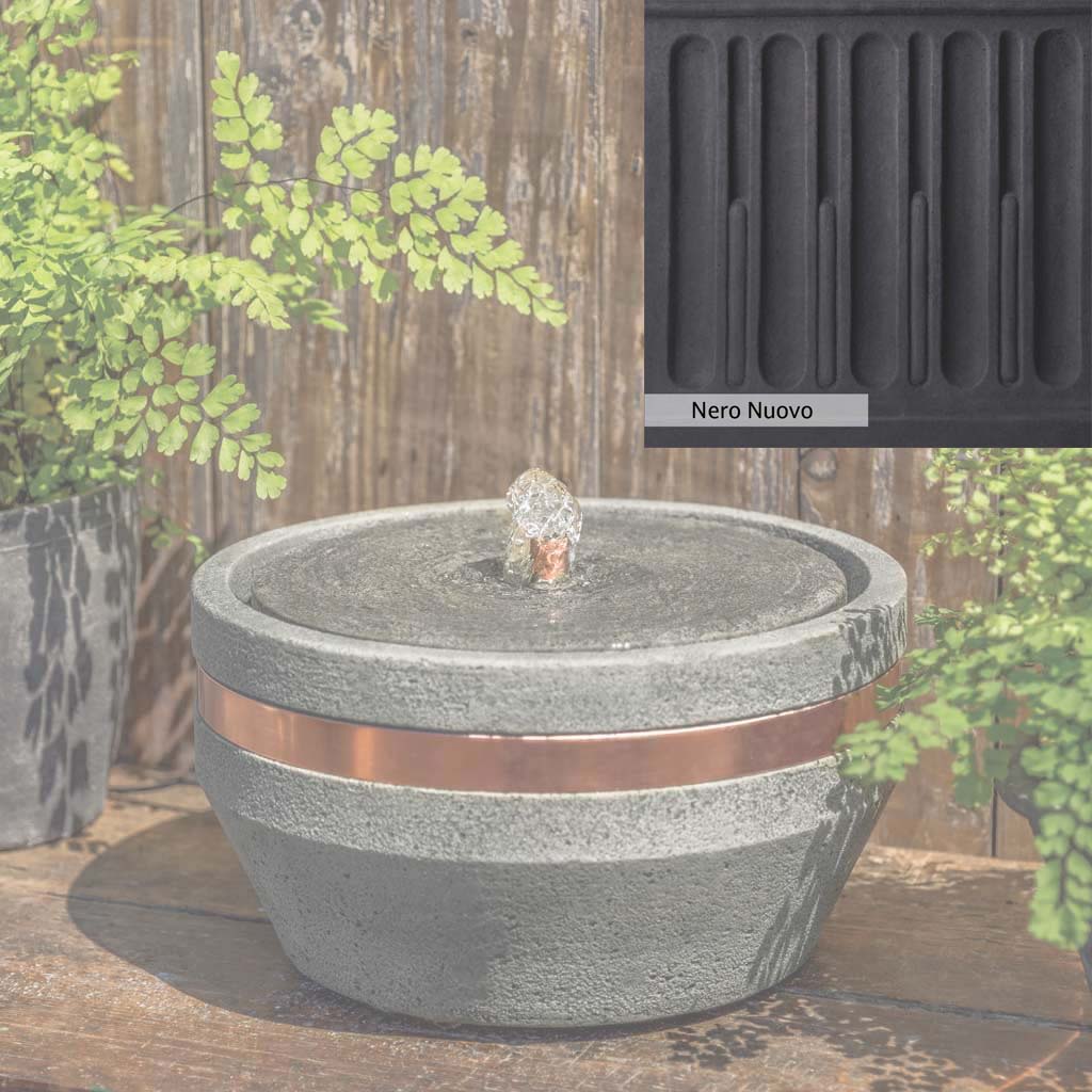 Campania International M Series Bevel Fountain - Elegant Outdoor Garden Water Feature for Patio, Yard, and Landscape Decor | Perfect for Backyard, Poolside, and Terrace Ambiance