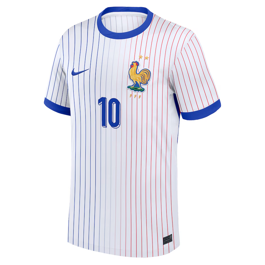 Nike France Away Youth Jersey 2024 - Kylian Mbappe Official Soccer Shirt for Kids | Perfect for Games, Training & Fan Support