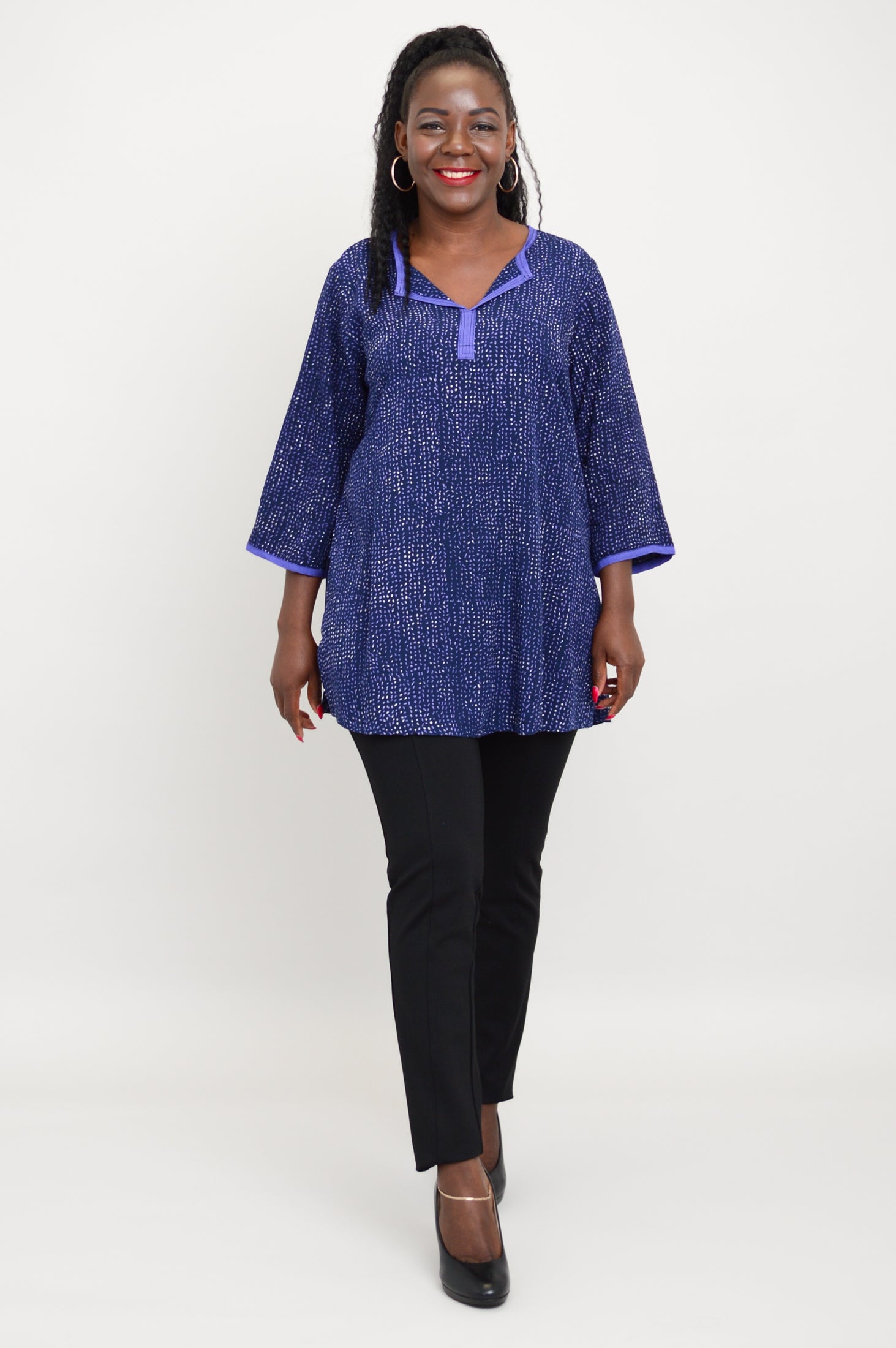 Stylish Kary Top in Akimi Purple - Trendy Women's Fashion Blouse for Casual Wear, Office & Date Nights