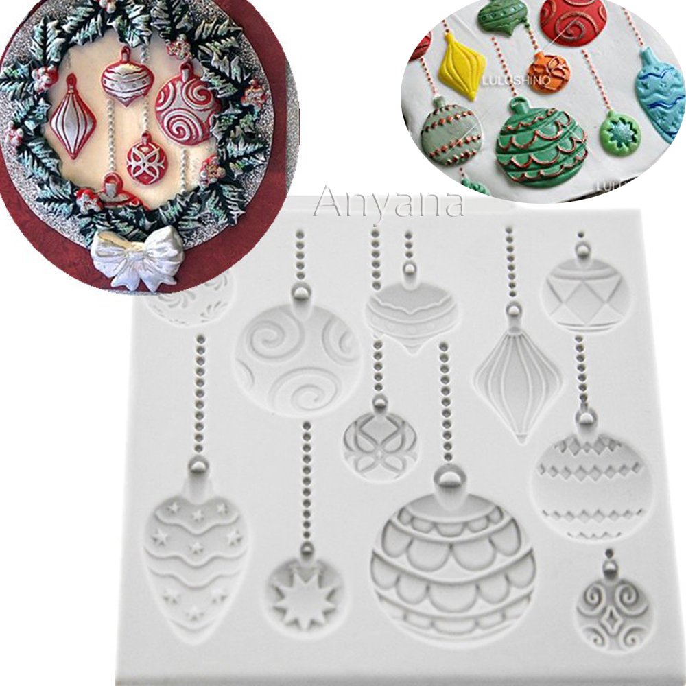 Christmas Ornament Silicone Baking Molds - XMAS Holiday Cake Decorating Tools, Fondant & Gumpaste Cupcake Toppers, Non-Stick Resin Clay Chocolate Candy Molds (Hot Air Balloon Design) - Perfect for Holiday Baking, Party Treats & DIY Craft Projects