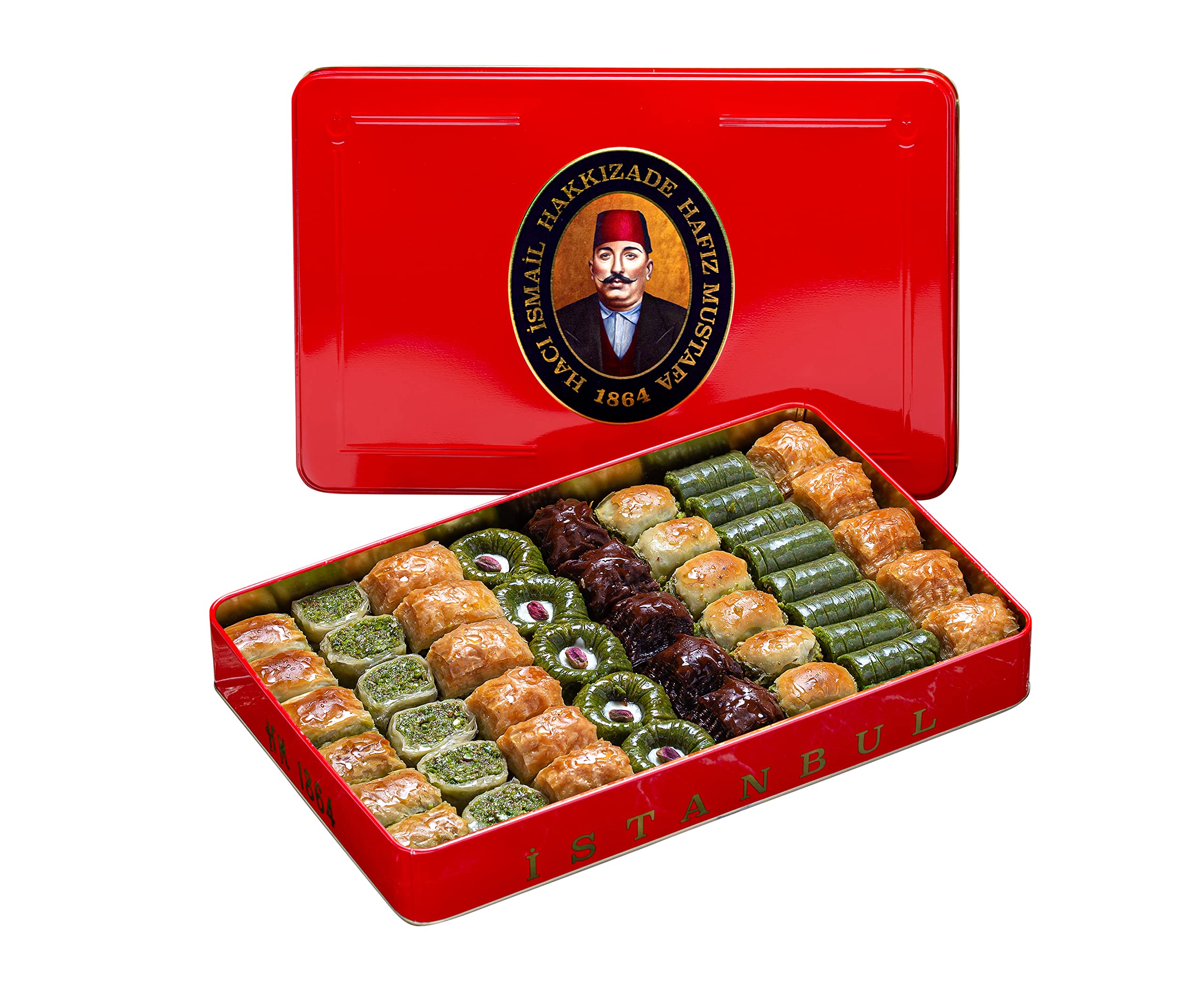 Hafiz Mustafa 1864 Istanbul Authentic Turkish Baklava - Freshly Handmade Pistachio & Walnut Dessert Gift Box for Birthdays, Anniversaries, Parties & Special Events | Perfect for Celebrations, Gifting & Sweet Cravings