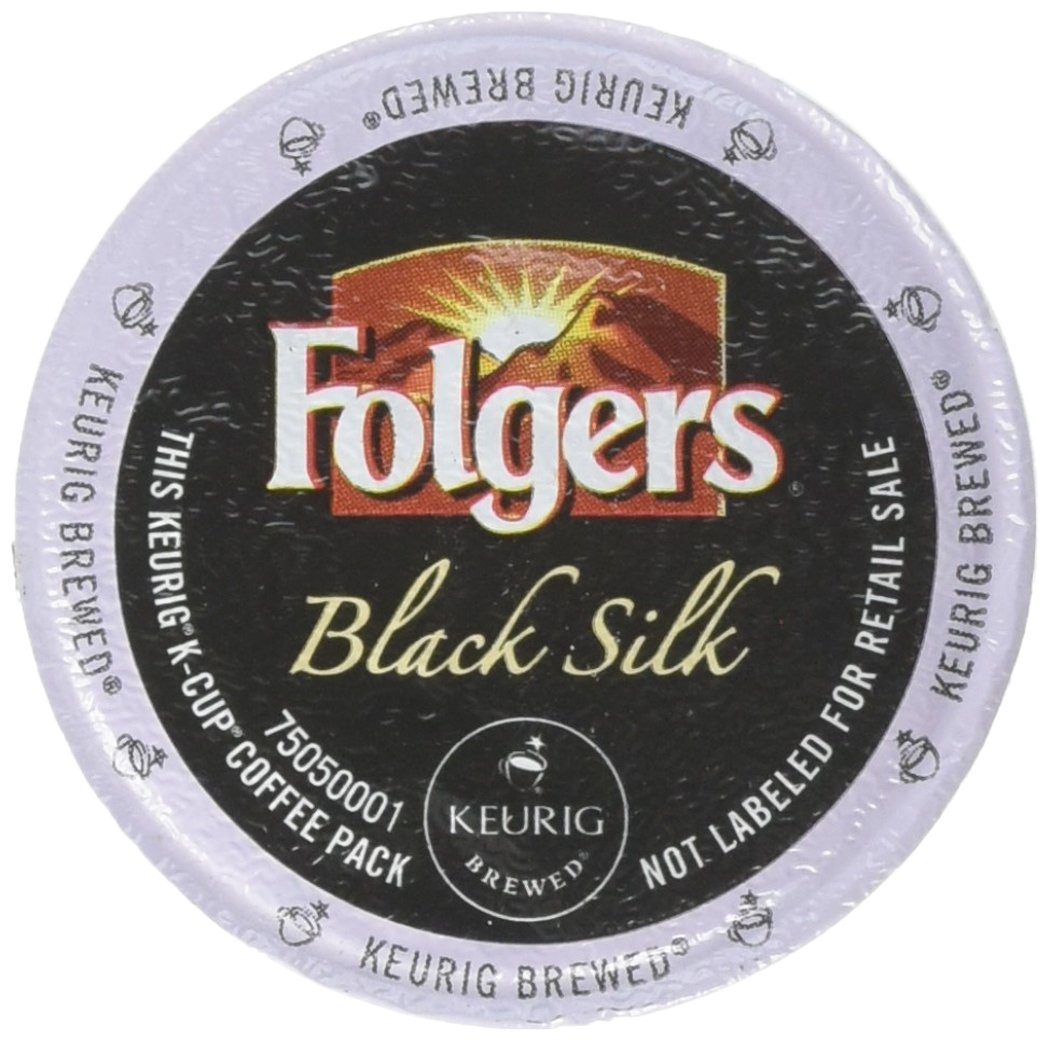 Folgers Gourmet Selections Black Silk Coffee K-Cups, Pack of 96 - Premium Dark Roast Coffee Pods for Keurig Brewers | Perfect for Office, Home & Morning Coffee Routine