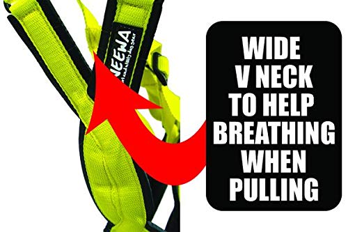 Neewa Adjustable Sled Pro Harness for Large Dogs - Pink Small Size | Heavy Duty Pulling Harness for Giant Breeds | Perfect for Dog Joring, Sledding & Outdoor Activities