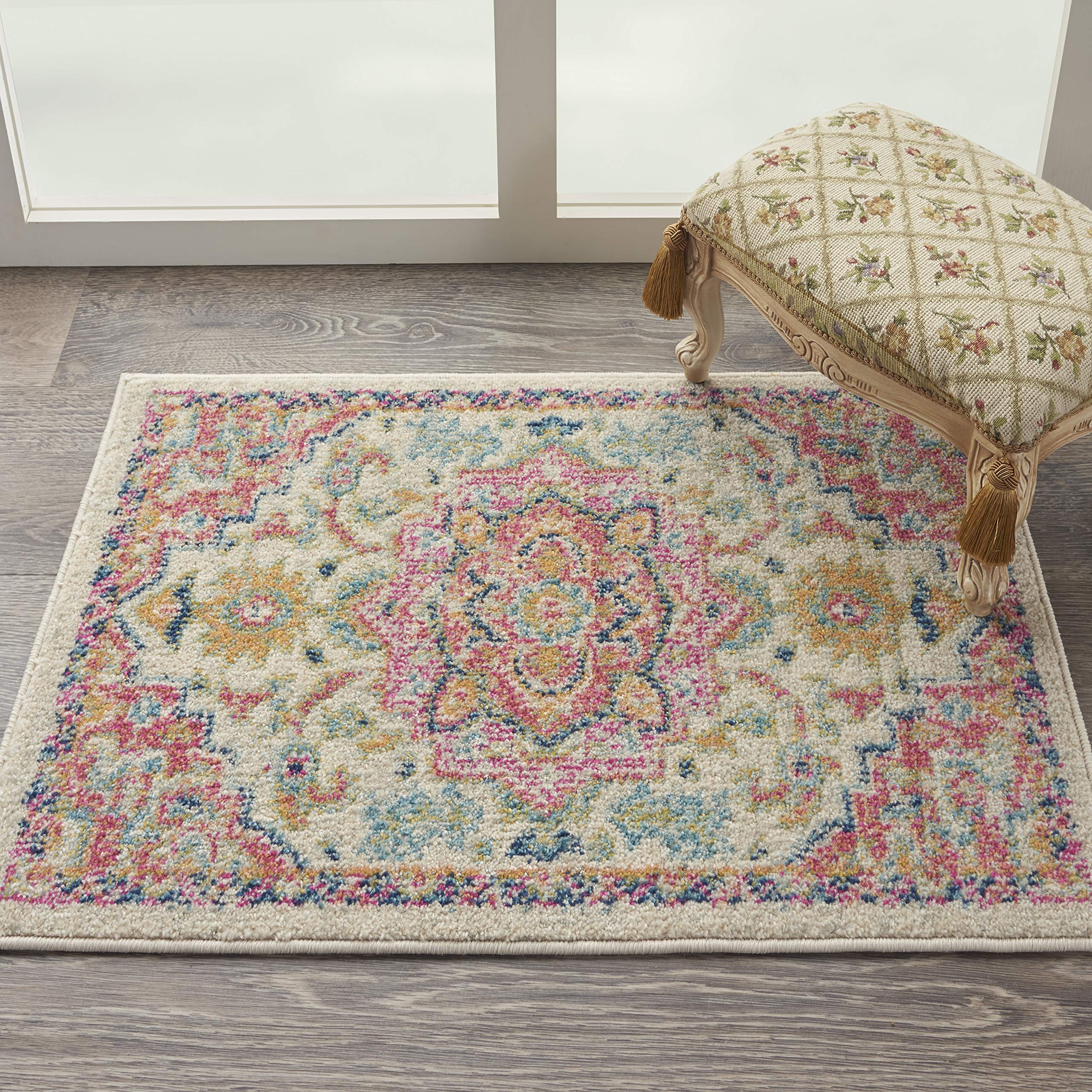Nourison Passion Ivory/Pink 1'10