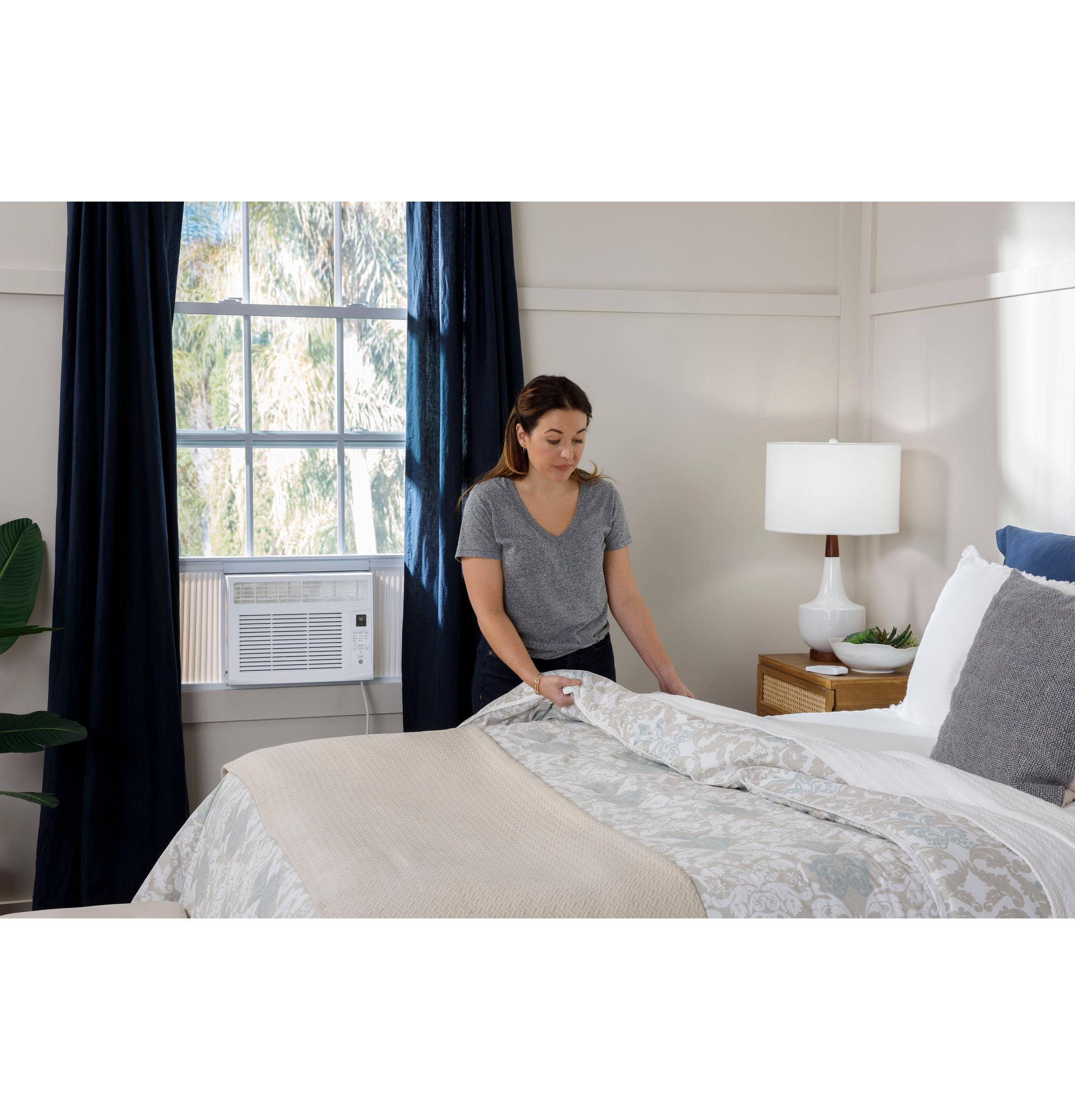 GE AHW06LZ 6,000 BTU Electronic Window Air Conditioner - Cools Small Rooms Up to 250 Sq Ft - Perfect for Bedrooms, Offices & Apartments