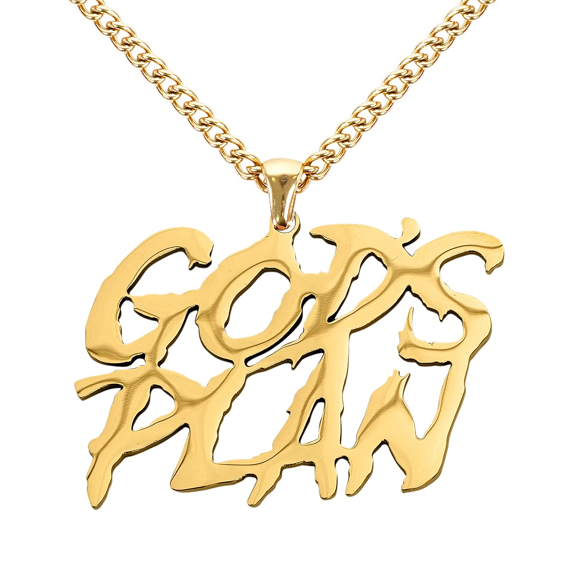 Elegant Gold and Stainless Steel Pendant Necklace with Chain - Perfect for Gifts, Parties, and Everyday Wear