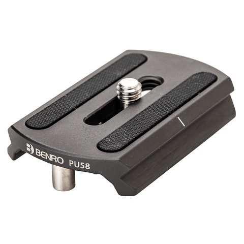 Benro PU58 Quick Release Plate for MSDPL46C Monopod - Compatible with DSLR & Mirrorless Cameras - Perfect for Travel, Sports & Wildlife Photography