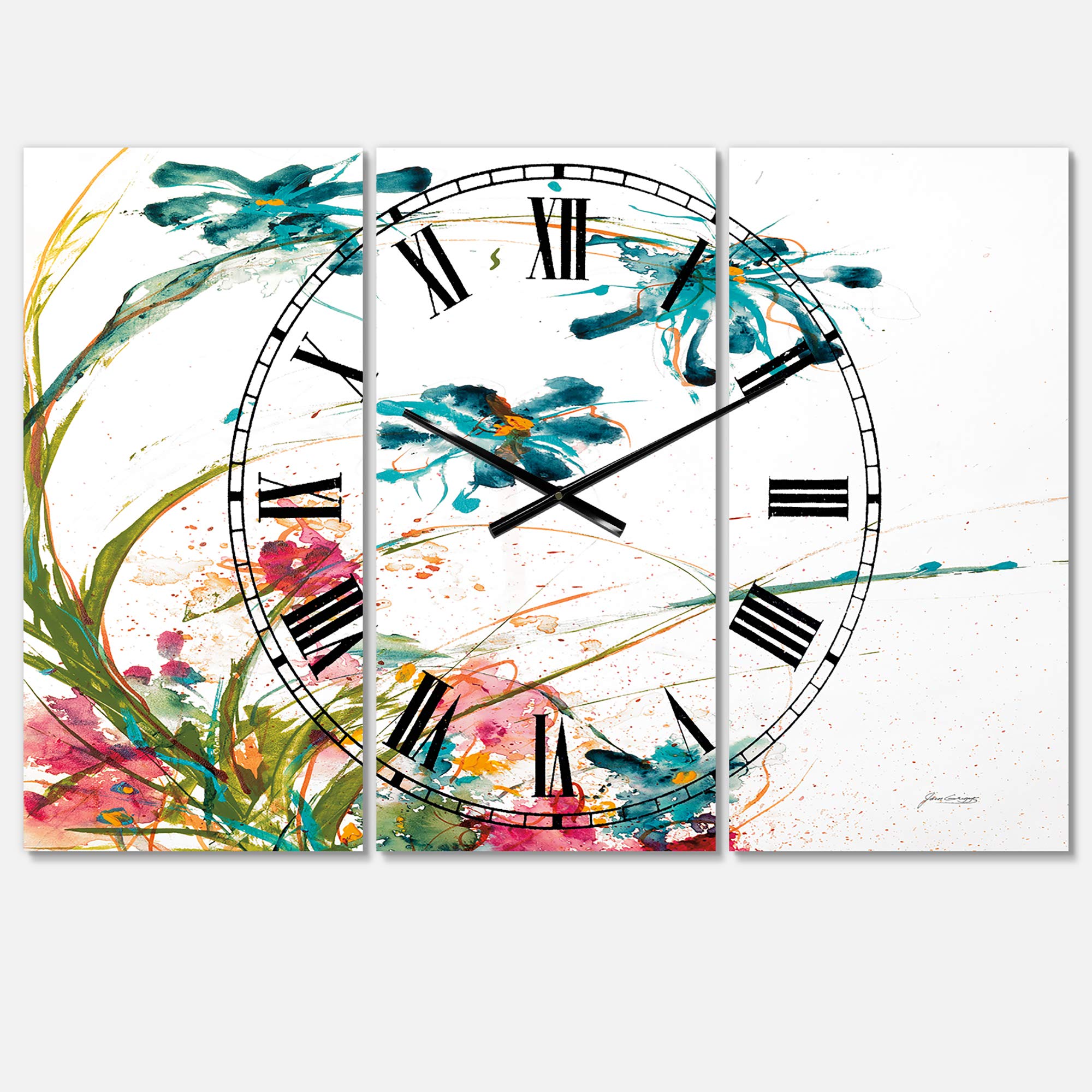 Designart Running Brown Horse Wall Art & Decorative Round Metal Clock - Rustic Cottage Style Home Decor for Living Room, Bedroom, Office | Perfect for Farmhouse, Country & Equestrian Themed Spaces