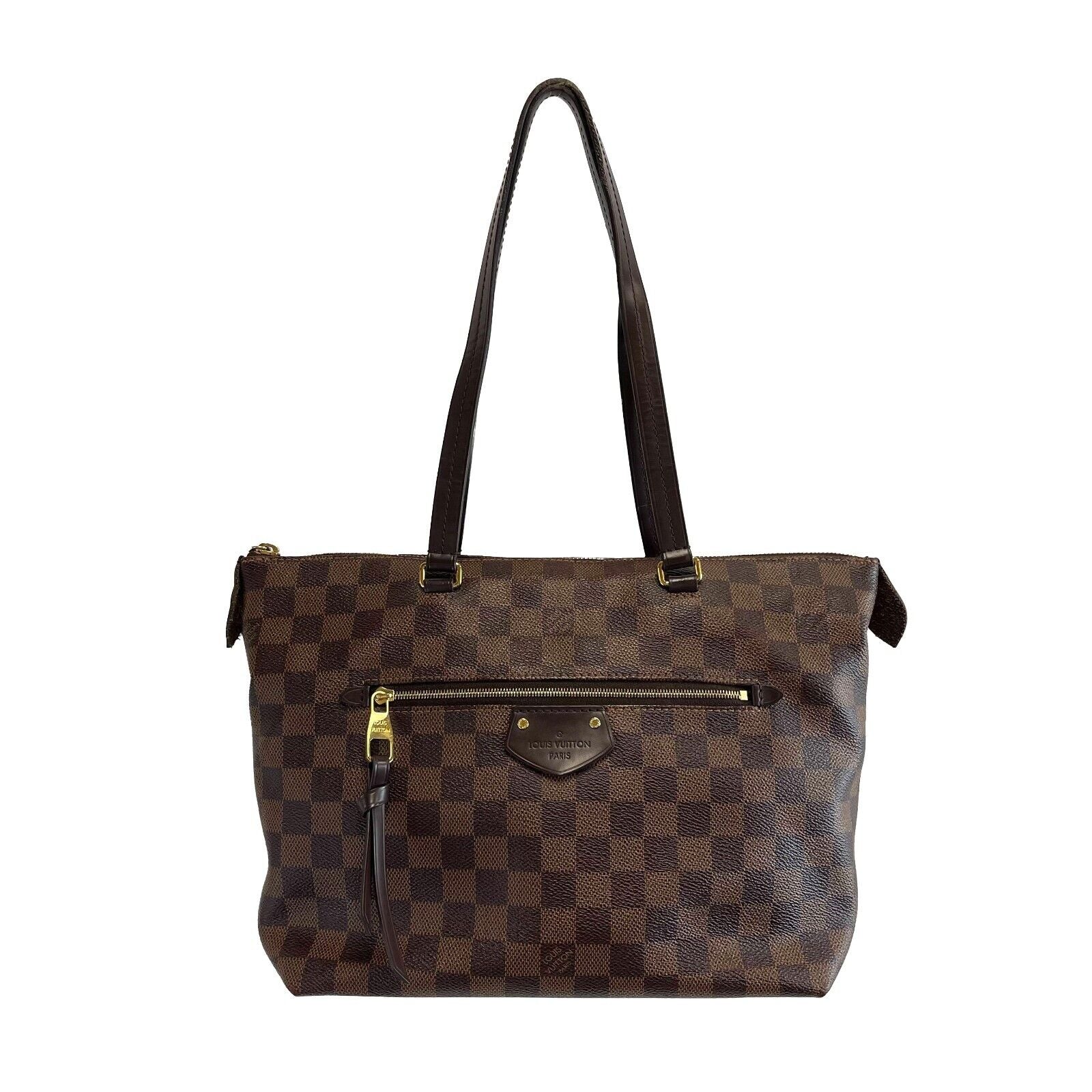 Louis Vuitton Lena Tote PM Handbag - Damier Ebene Brown Leather Shoulder Bag for Women | Perfect for Work, Travel & Everyday Use 2018 Edition