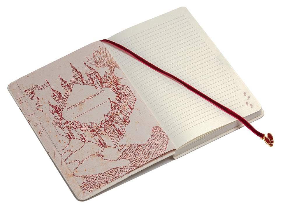 Harry Potter Marauder's Map Journal - Leather Bound Notebook with Ribbon Bookmark - Perfect for Wizarding World Fans, Collectors & Journaling Enthusiasts - Great Gift for Birthday, Christmas & Back to School