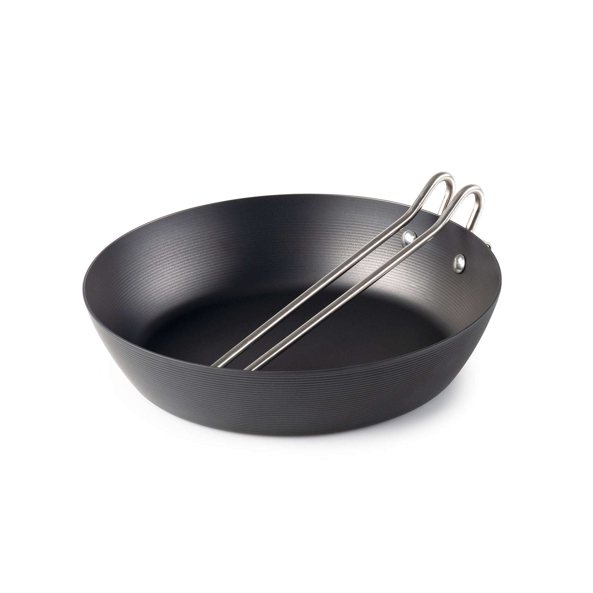 Premium Carbon Steel Frying Pan - 12 Inch Professional Skillet for Searing, Sautéing & Frying - Perfect for Induction, Gas & Electric Stovetops - Ideal for Home Chefs & Restaurant Use