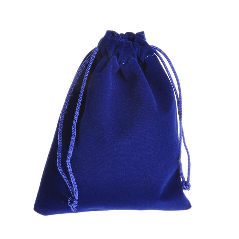 50pcs Velvet Jewelry Pouches Drawstring Bags - 2x3 Inch Small Velvet Bags for Jewelry Storage, Candy, Wedding Favors, Christmas Gifts (Blue) - Perfect for Organizing Rings, Necklaces & Party Favors