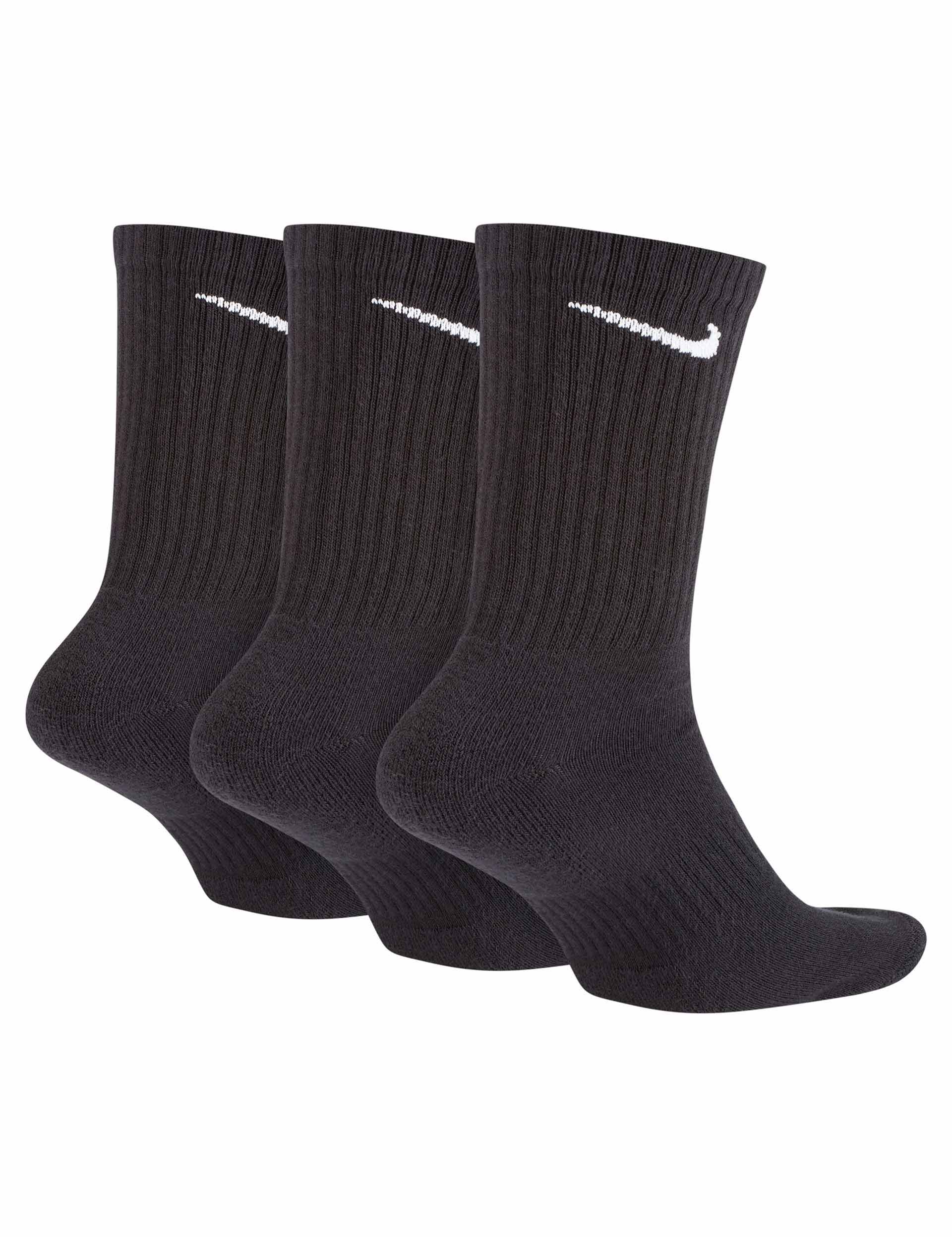 Premium Cushioned Training Crew Socks (3-Pack) - Black & White for Men & Women - Perfect for Running, Gym Workouts & Everyday Comfort