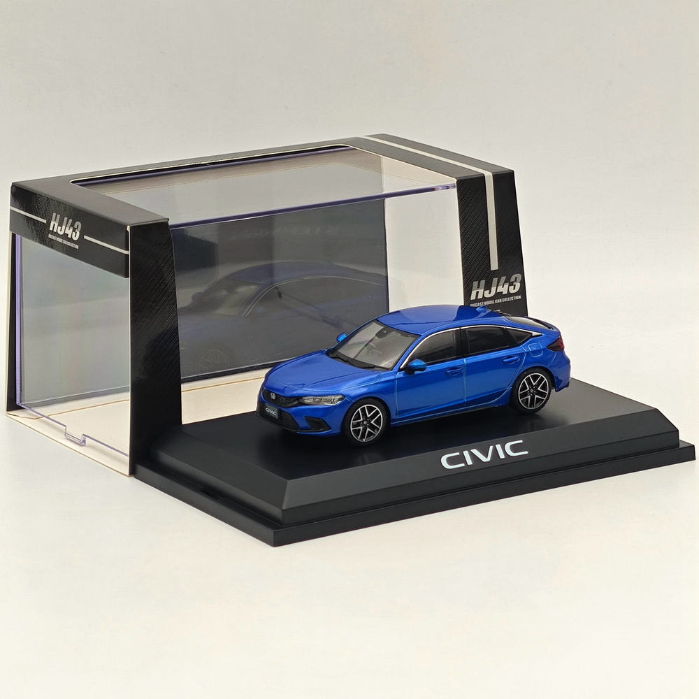 1/43 Honda CIVIC (FL1) LX Premium Crystal Blue Metallic Diecast Model Car - Limited Edition Collectible for Car Enthusiasts & Gift for Honda Fans - Perfect for Display, Collection, and Home/Office Decoration