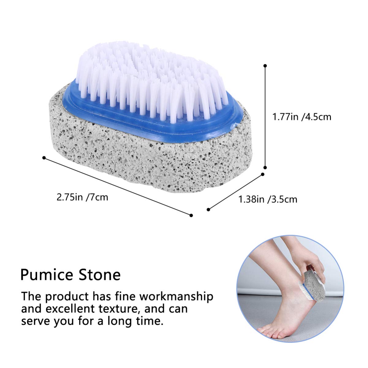Natural Pumice Stone 6-Pack for Dead Skin Removal - Foot & Hand Exfoliator for Men & Women - Perfect for Pedicures & Home Spa