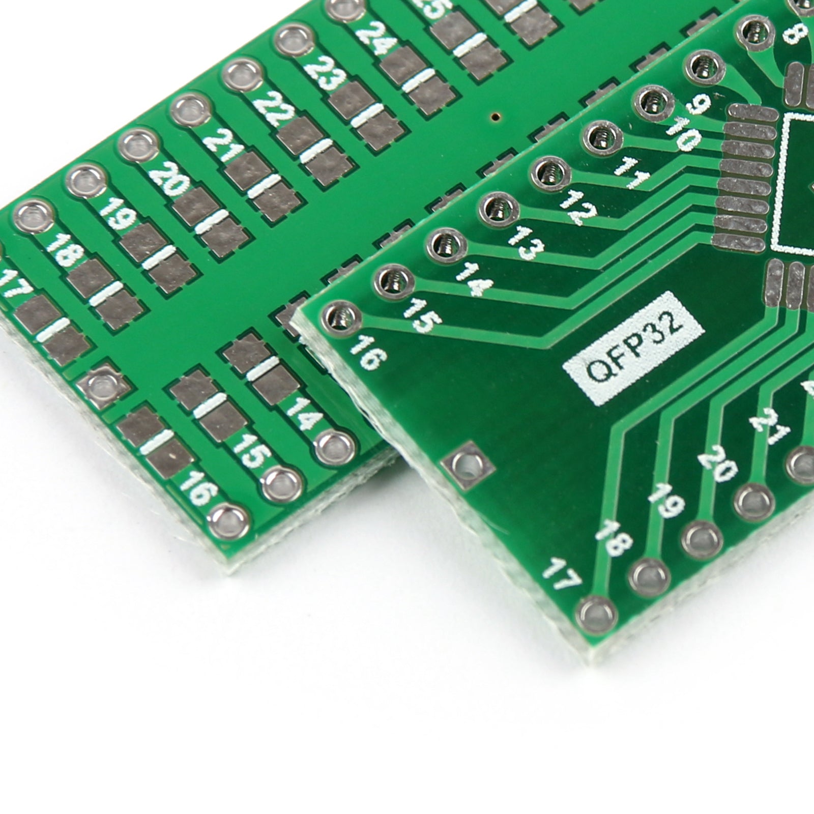 100Pcs QFP32 to DIP32 Adapter PCB Board Converter - TQFP LQFP EQFP 0.8mm Pitch IC Chip Programmer Adapter | Perfect for Microcontroller Programming & DIY Electronics Projects