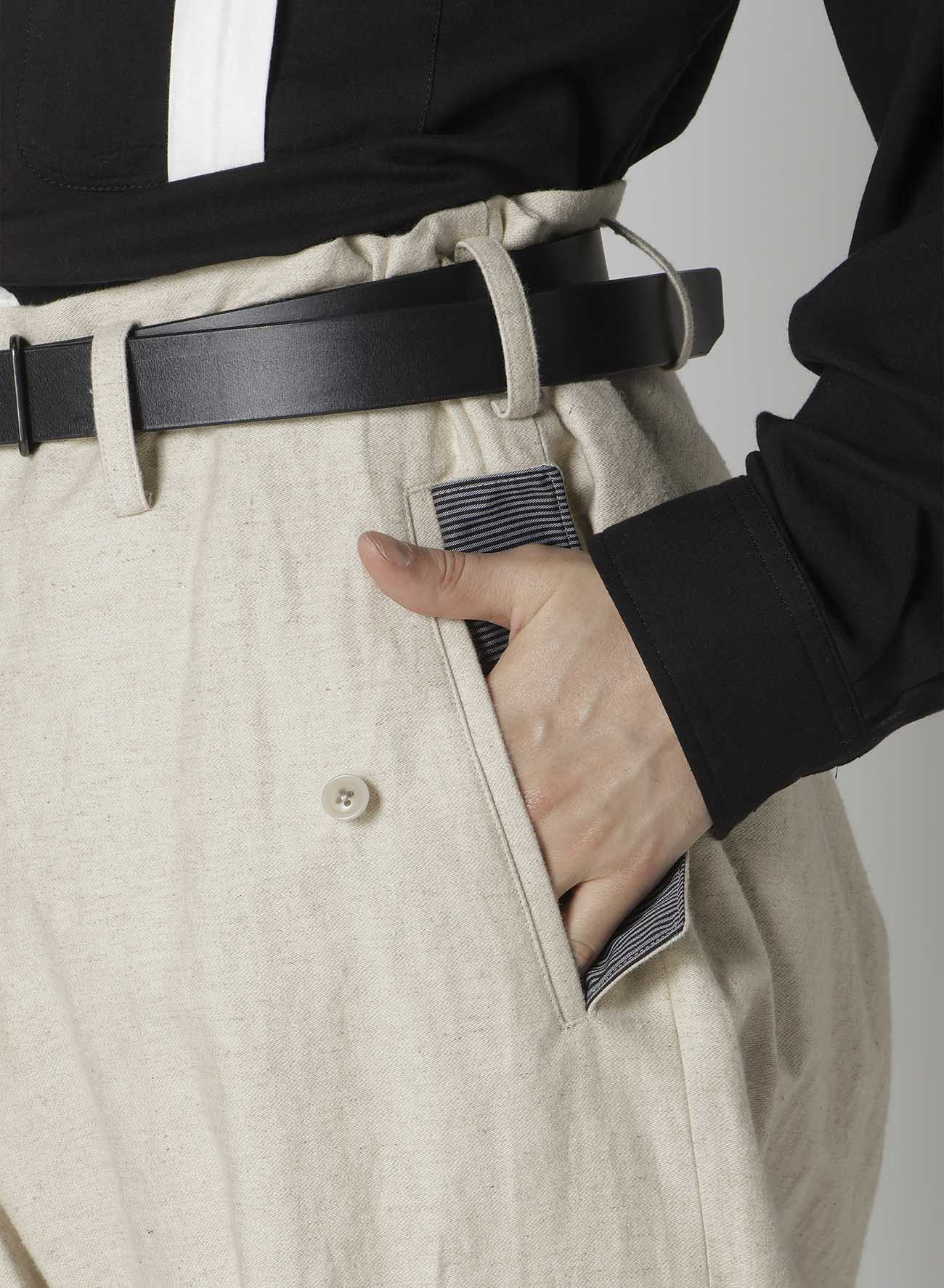 Premium Cotton Linen Blend Double Satin Pants with Flap Pockets - Comfortable & Stylish for Work, Travel & Casual Wear