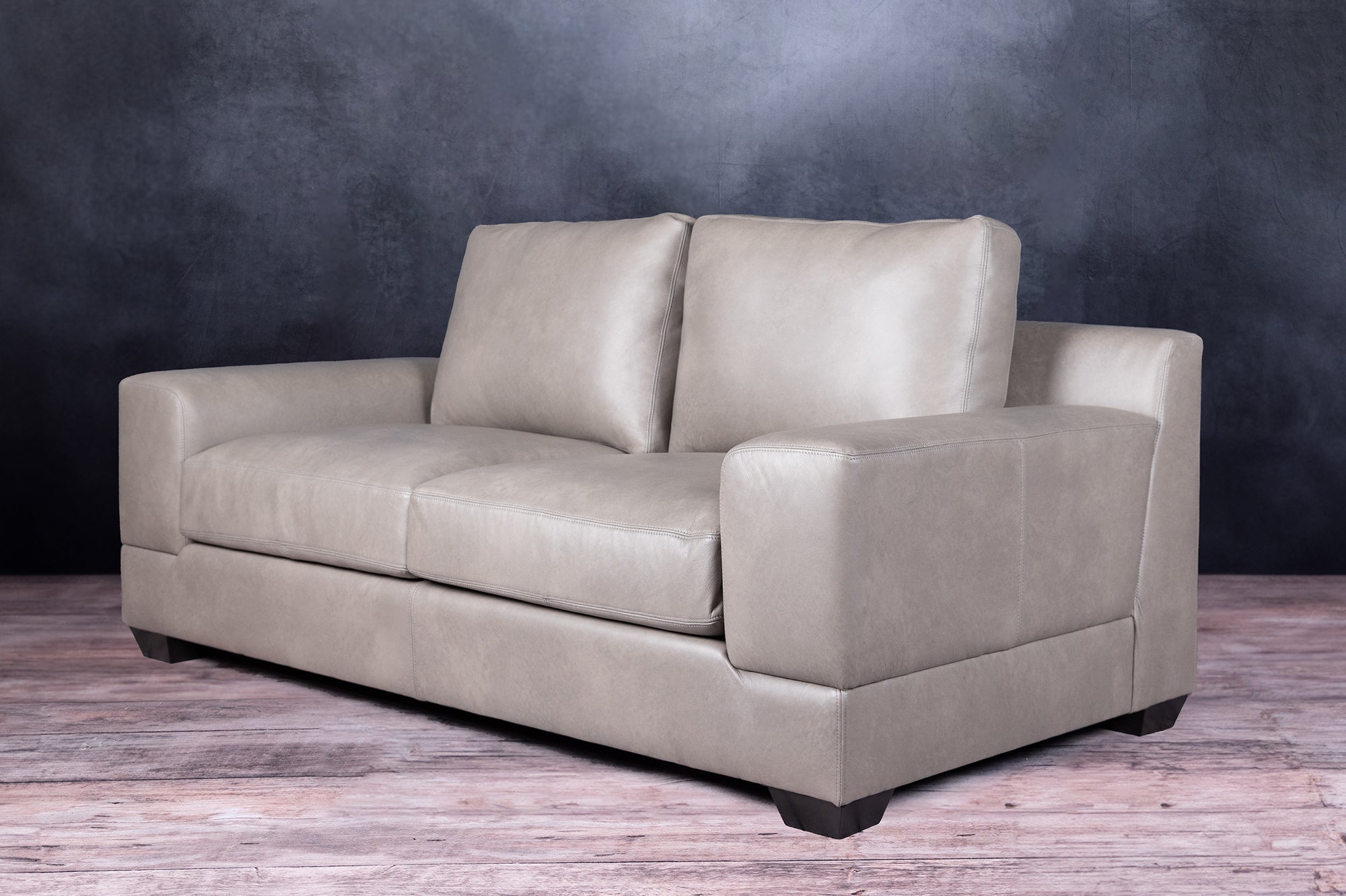 Florentina Genuine Leather Loveseat Sofa - Modern Two-Seater Couch for Living Room, Lounge & Office