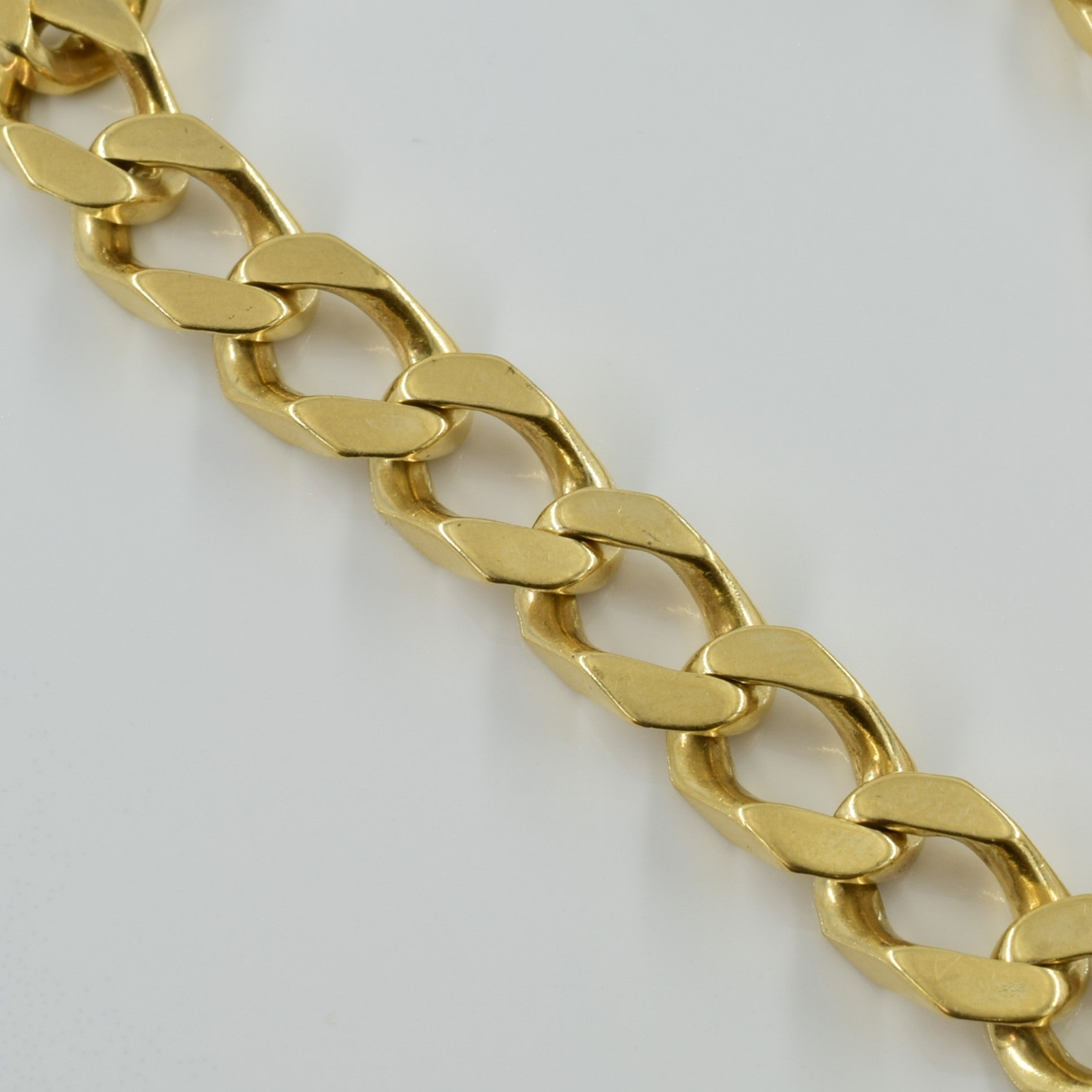 10K Yellow Gold Cuban Link Bracelet for Men - 9 Inch Solid Gold Chain Bracelet | Stylish Jewelry Gift for Birthday, Anniversary & Special Occasions
