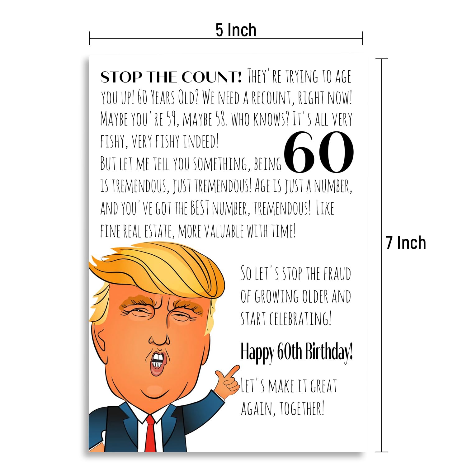 Funny 60th Birthday Card for Women & Men - Perfect Gift for 60th Birthday Celebrations at Home or Office