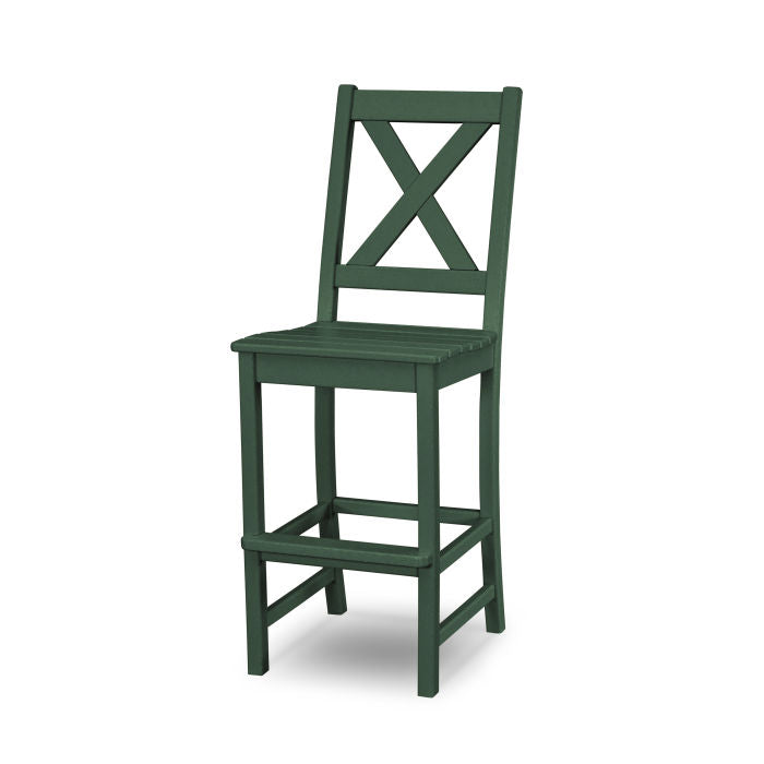 POLYWOOD Braxton Bar Side Chair - Weather-Resistant Outdoor Dining Chair for Patio, Deck, or Poolside - Perfect for Entertaining and Relaxing
