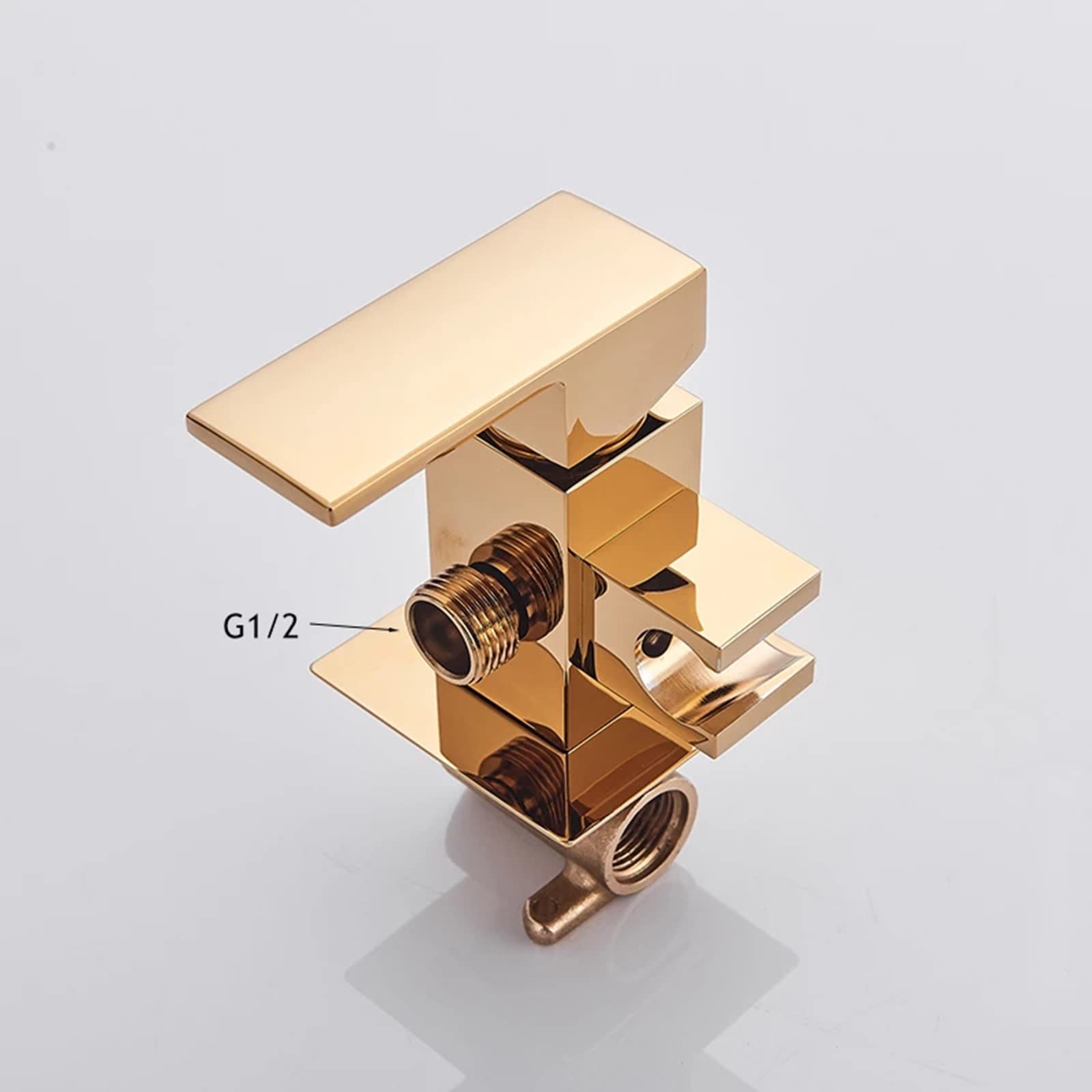 Wall Mount Handheld Bidet Sprayer for Toilet - Hot & Cold Water Brass Bidet Faucet with Single Handle & Strong Water Pressure - Perfect for Bathroom Hygiene, Cloth Diaper Cleaning & Personal Care (Brushed Gold)