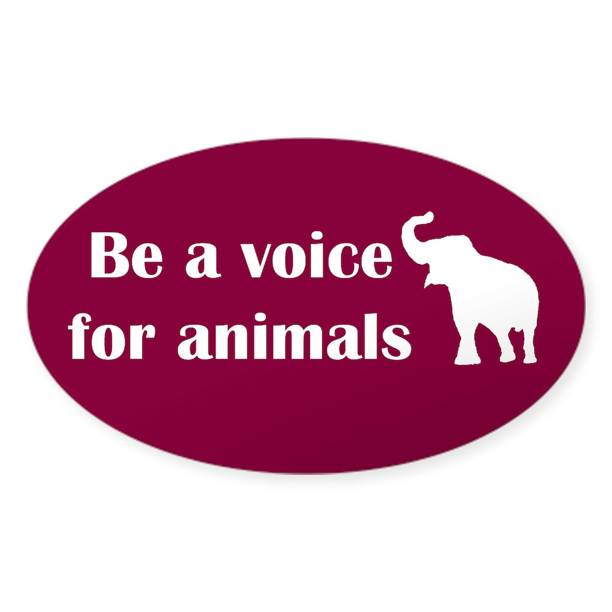 Be A Voice Oval Car Bumper Sticker - CafePress Decal for Cars & Laptops