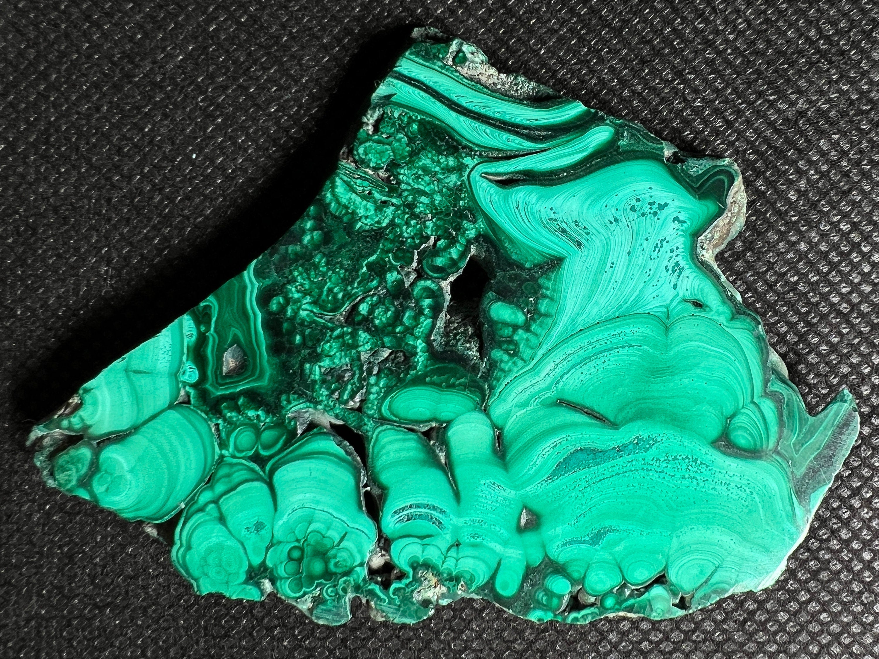 Premium Malachite Crystal Slab - Natural Green Malachite Stone for Jewelry Making, Unique Spiritual Gift, Home Decor & Healing Crystal Collection (50480) - Perfect for Meditation Spaces, Crystal Grids & Energy Work