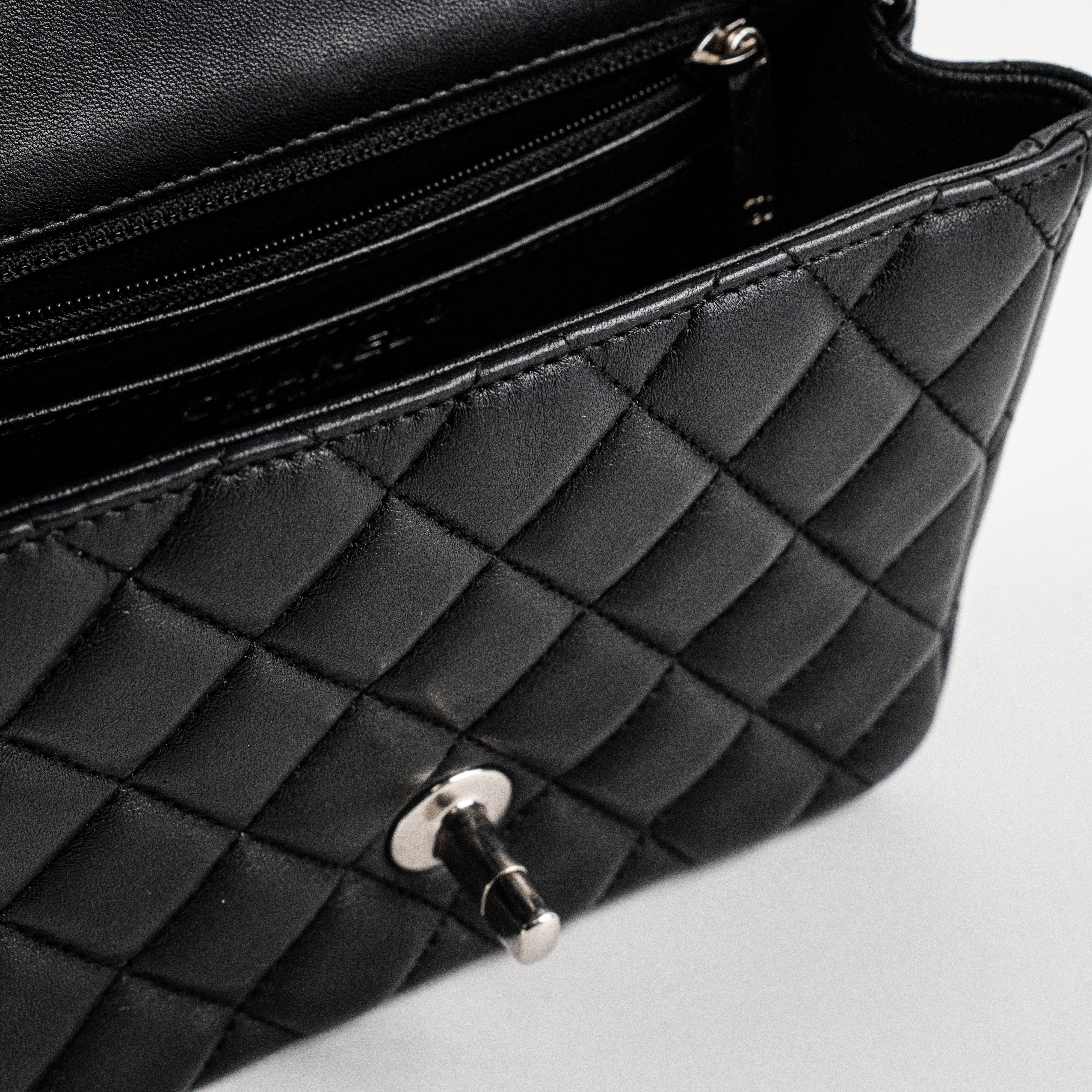 Chanel Square Mini Lambskin Black Crossbody Bag - Luxury Designer Handbag for Women | Perfect for Evening Parties, Date Nights & Special Occasions