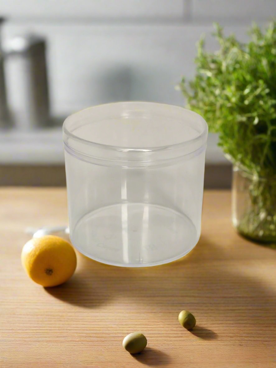 5OZ Clear Plastic Containers with Lids - 2.75x2.75 Inches - Airtight Food Storage for Spices, Nuts, Candy & Crafts - Perfect for Kitchen, Pantry & DIY Organizing