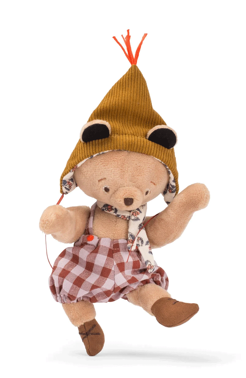 Emile the Small Bear Plush Toy by Moulin Roty - Adorable Les Minouchkas Collection - Perfect for Kids' Bedtime, Nursery Decor & Gift Giving