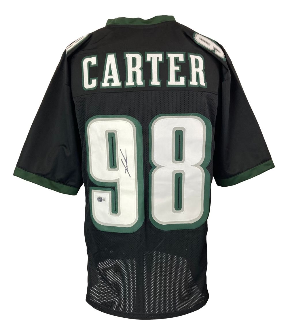 Authentic Jalen Carter Philadelphia Eagles Signed Black Football Jersey - Limited Edition Collectible for NFL Fans & Sports Memorabilia Enthusiasts - Perfect for Display, Gifting, and Game Day Decor