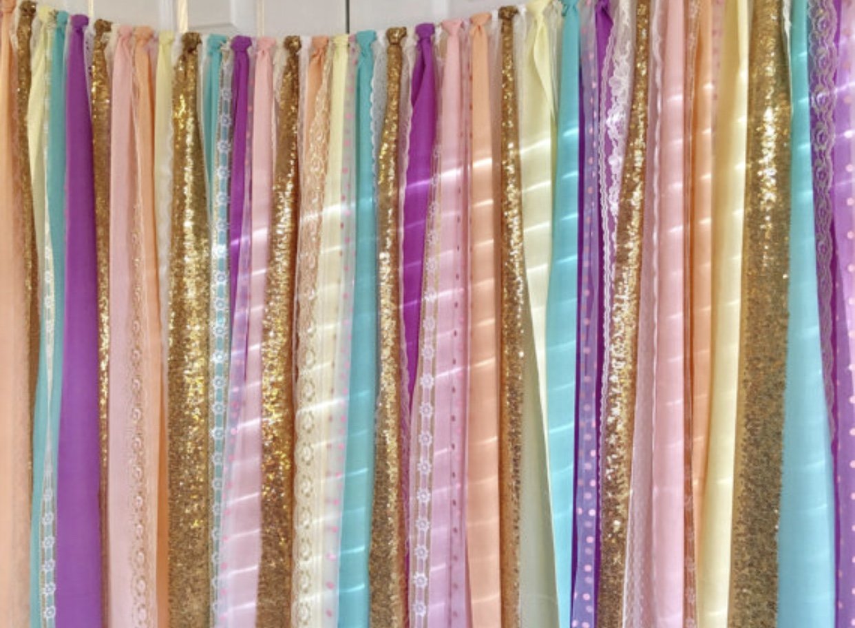 Unicorn Sequin Garland Backdrop - 5x6ft Rainbow Party Decor for Birthday