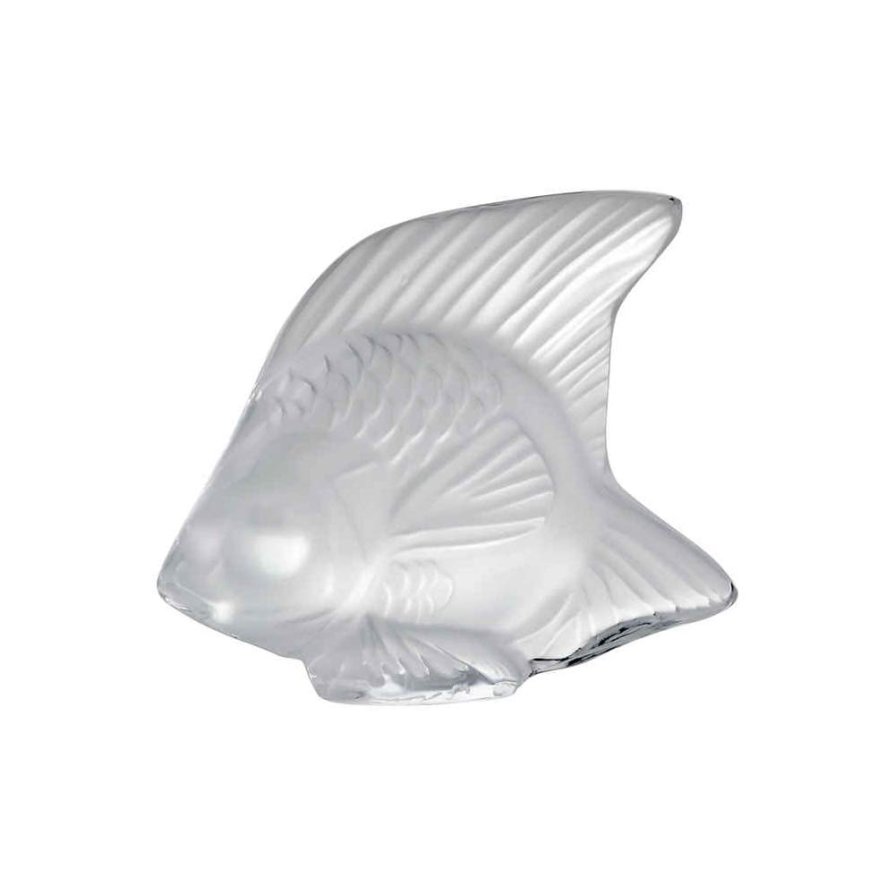 Lalique Clear Crystal Fish Figurine - Elegant Home Decor & Luxury Gift for Collectors | Perfect for Display in Living Rooms, Offices & Showcases