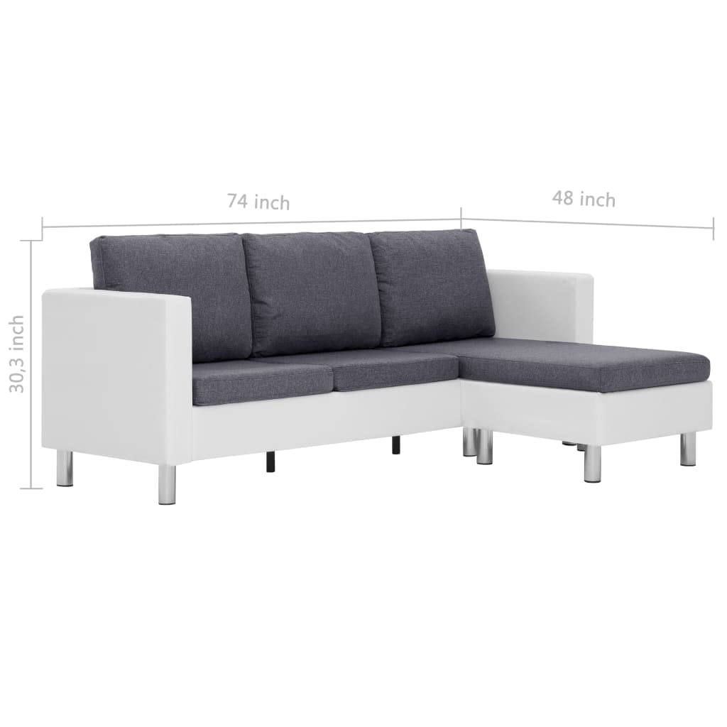 Convertible Sectional Sofa Bed - L-Shaped Sleeper Sofa with Storage for Small Spaces, 3-Seater Faux Leather Couch with Removable Cushions (White) - Perfect for Apartments, Living Rooms & Guest Rooms