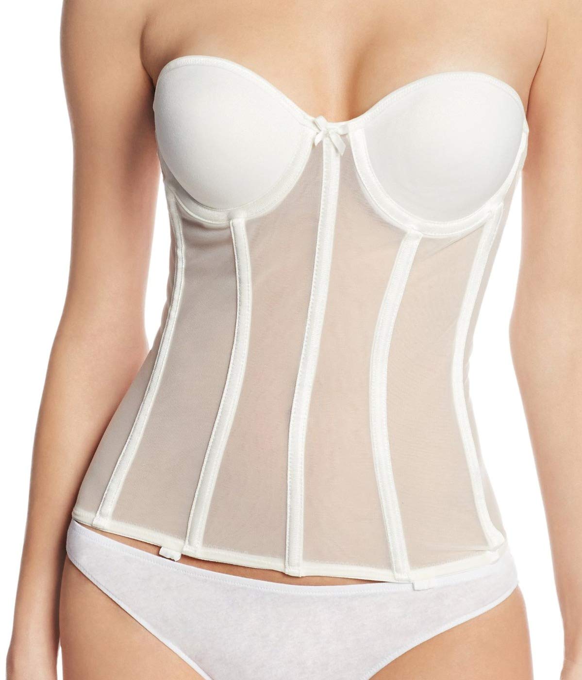Seamless Molded Corset Bra for Women - Full Figure Support, Sheer Lace Design for Comfort & Style | Perfect for Carnival, Cosplay, and Evening Wear