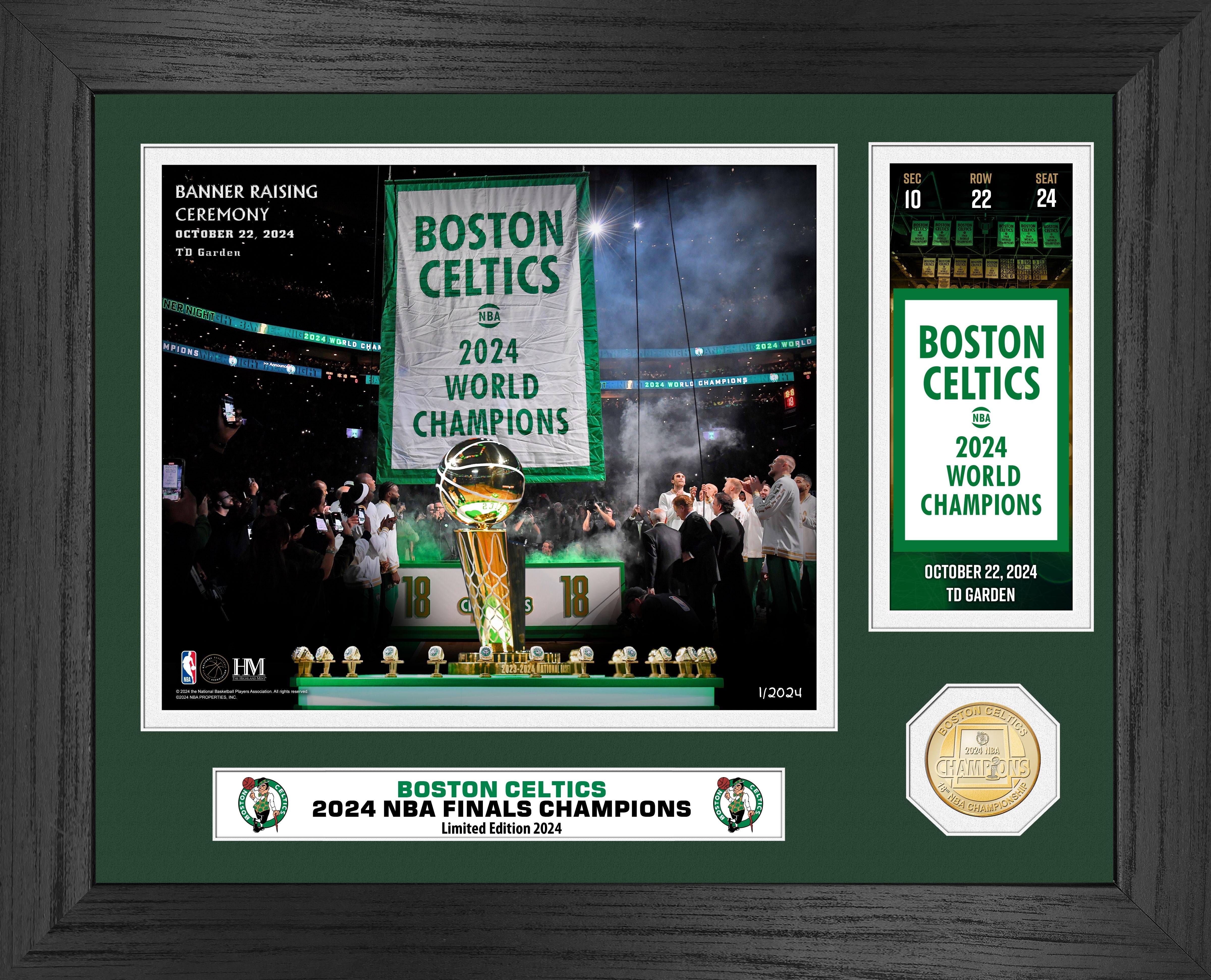 Boston Celtics 2024 NBA Championship Commemorative Bronze Coin - Limited Edition Collectible for Basketball Fans, Sports Memorabilia, Gift for Celtics Supporters - Perfect for Display Cases, Man Caves, and Sports Themed Rooms
