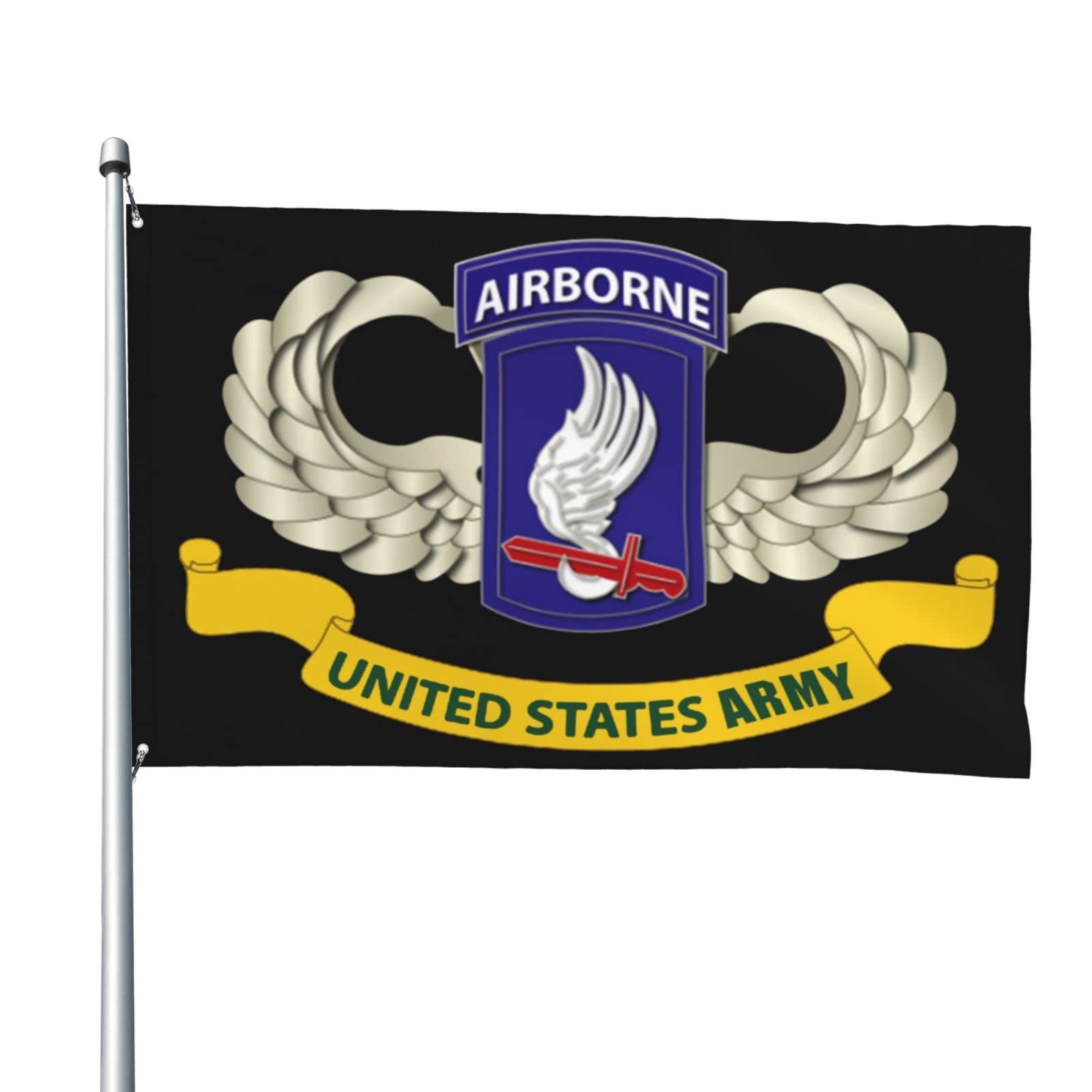 173rd Airborne Brigade Wings Flag 4x6 Ft - Heavy Duty Outdoor Banner with Brass Grommets for Garden, Yard, Home & House Decor - Perfect for Military Pride, Veterans Day & Patriotic Displays
