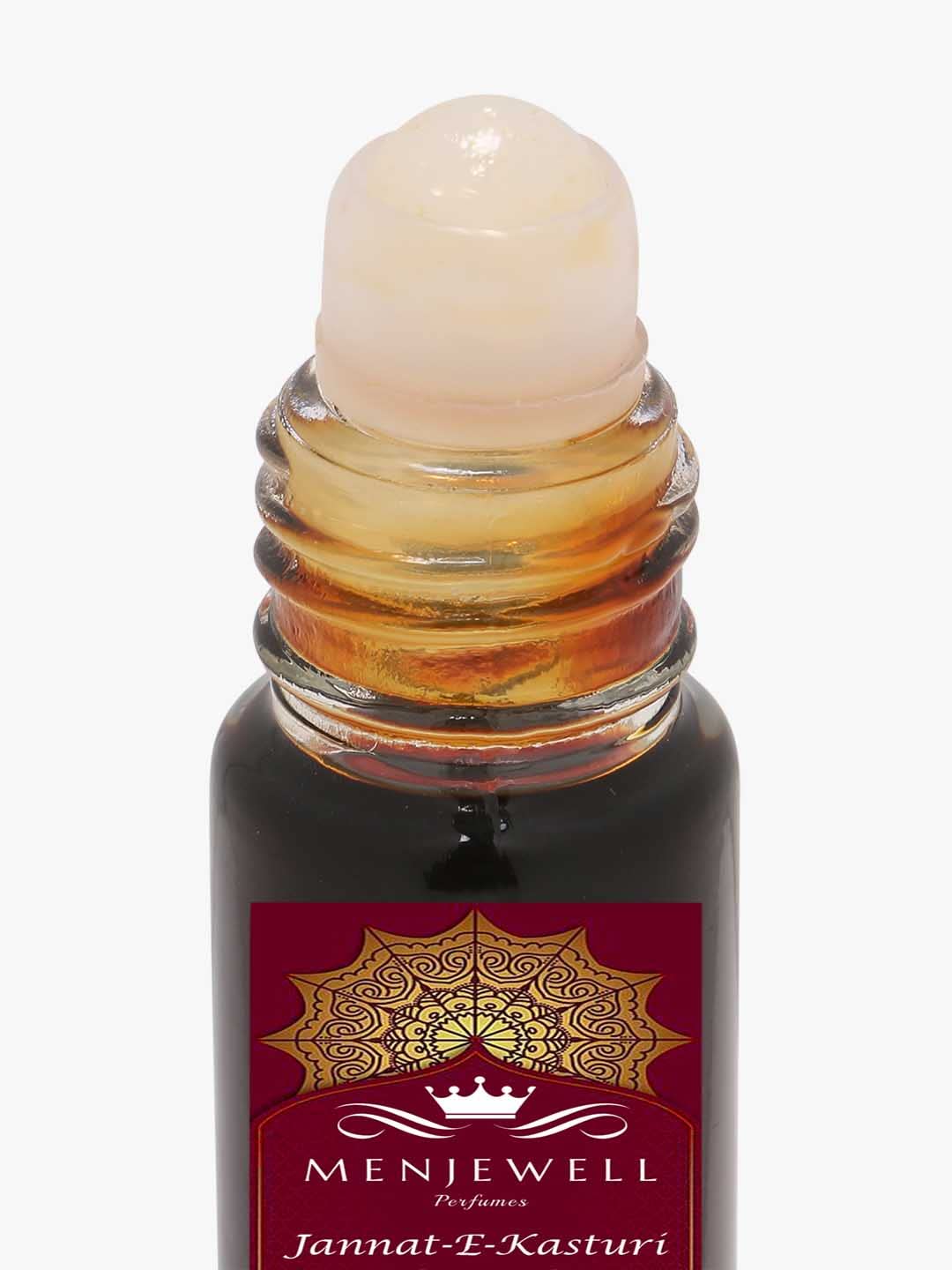 Menjewell Jannat-E-Kasturi Roll On Attar Perfume for Men & Women - 9ml Long Lasting Fragrance Oil - Perfect for Daily Wear, Special Occasions & Gift Giving
