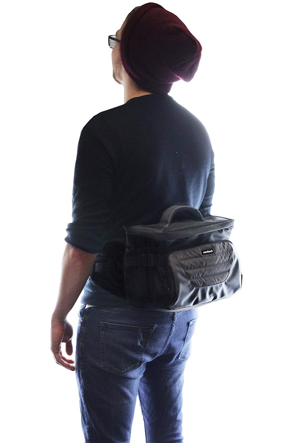 Navitech Grey Shoulder Camera Bag for FUJIFILM GFX 50S - Durable DSLR Camera Case with Padded Protection - Perfect for Travel, Street Photography & Outdoor Shooting