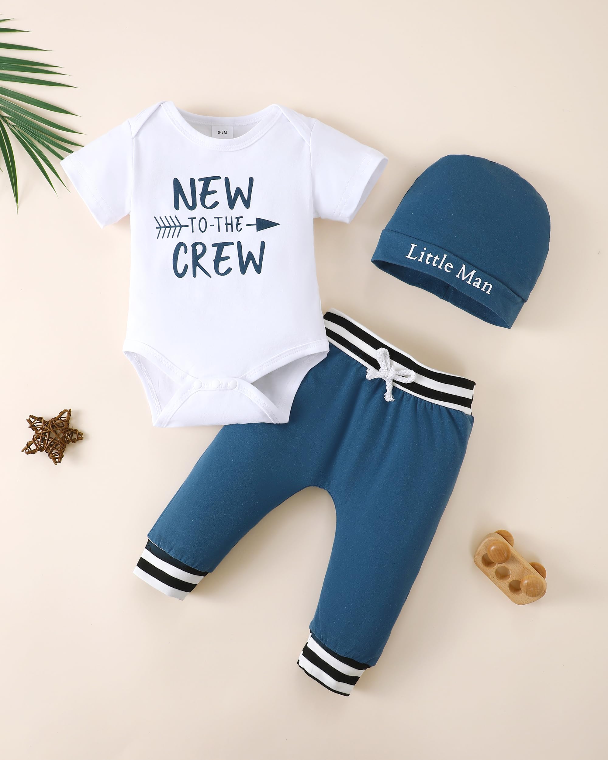 Renotemy Newborn Baby Boy Clothes Set - Soft Cotton Long Pants Outfits for Toddlers | Perfect for Family Photos, Daily Wear & Special Occasions